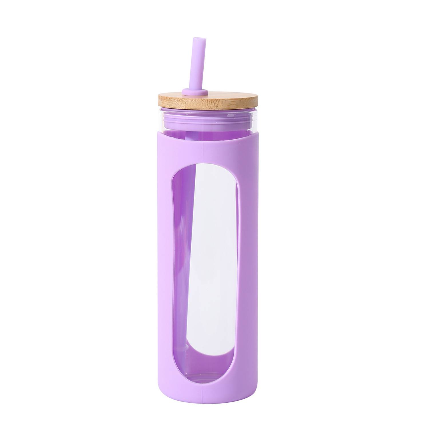 20 oz BoroSip Nomad -Wood Lid & Straw Portable Glass Tumbler 5