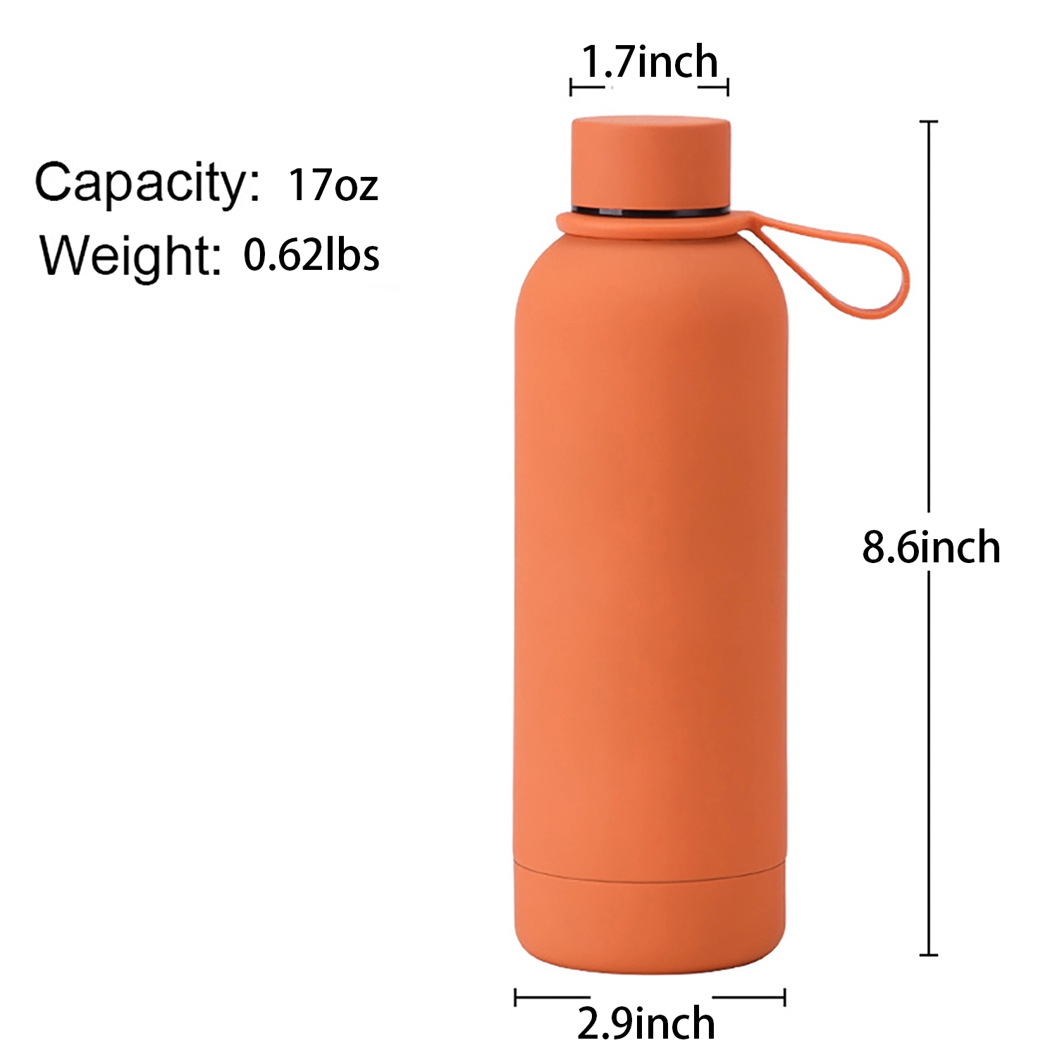 17 Oz Double Wall Stainless Steel Bottle, custom water bottle with logo imprint 4