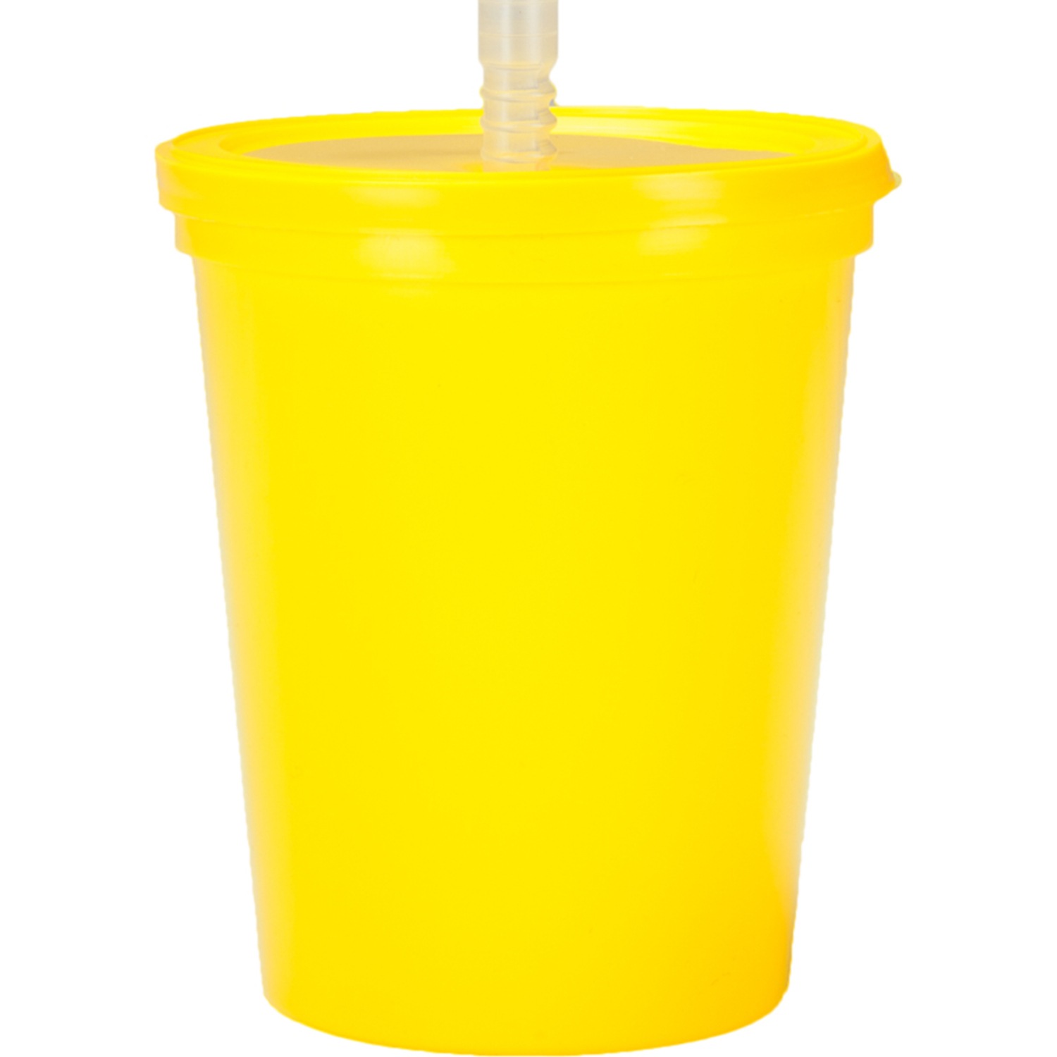 Plastic Stadium Splash Cups with Lid and Straw, 16 oz. 6