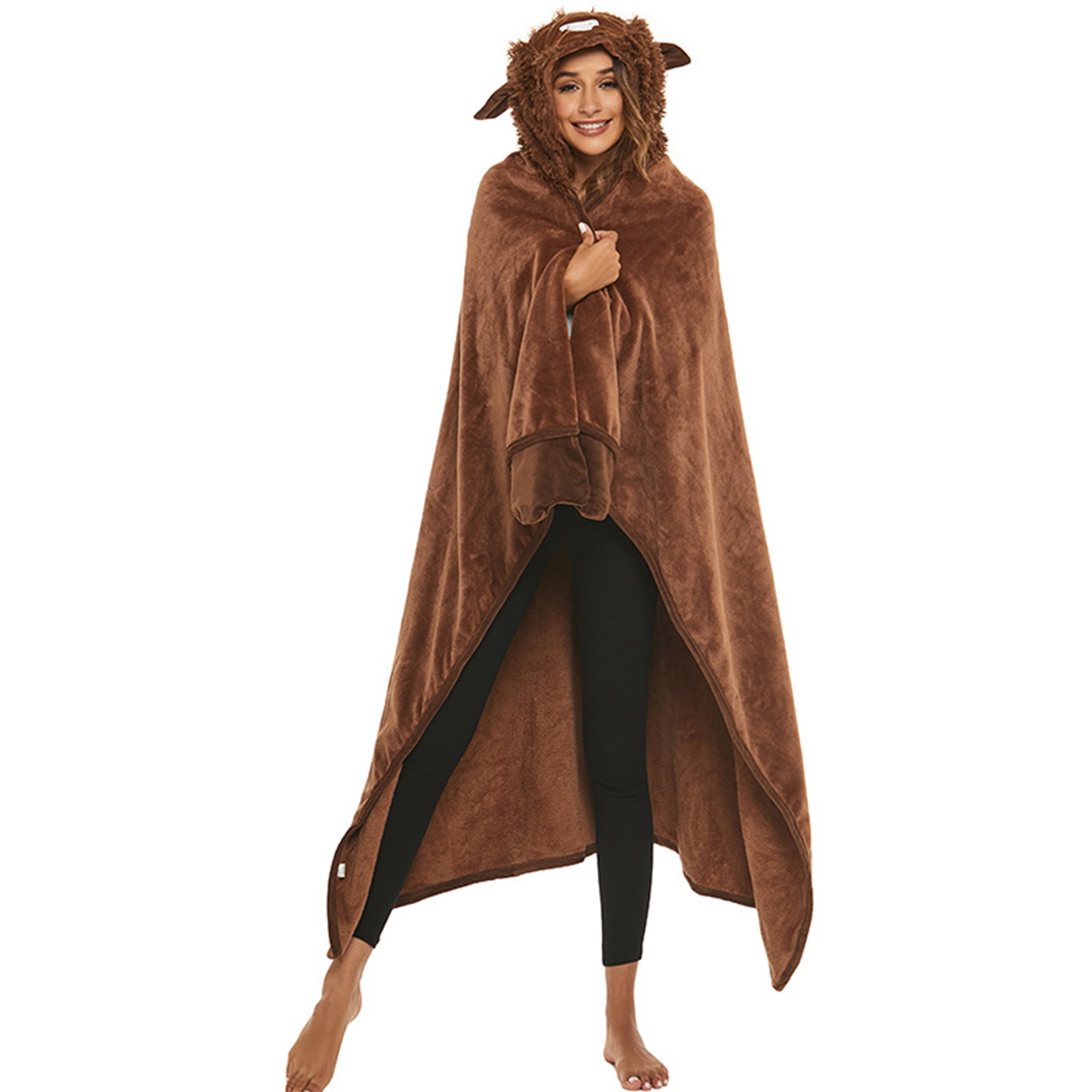 Animal Blanket Hooded Poncho 3
