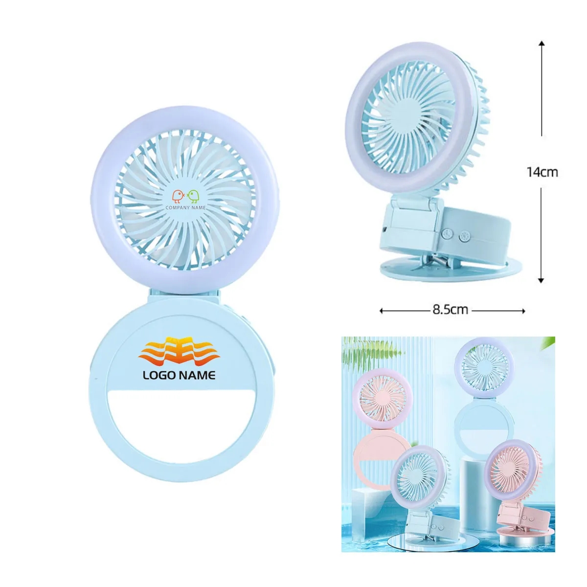 3 Speed Small Personal Desk Fan 2