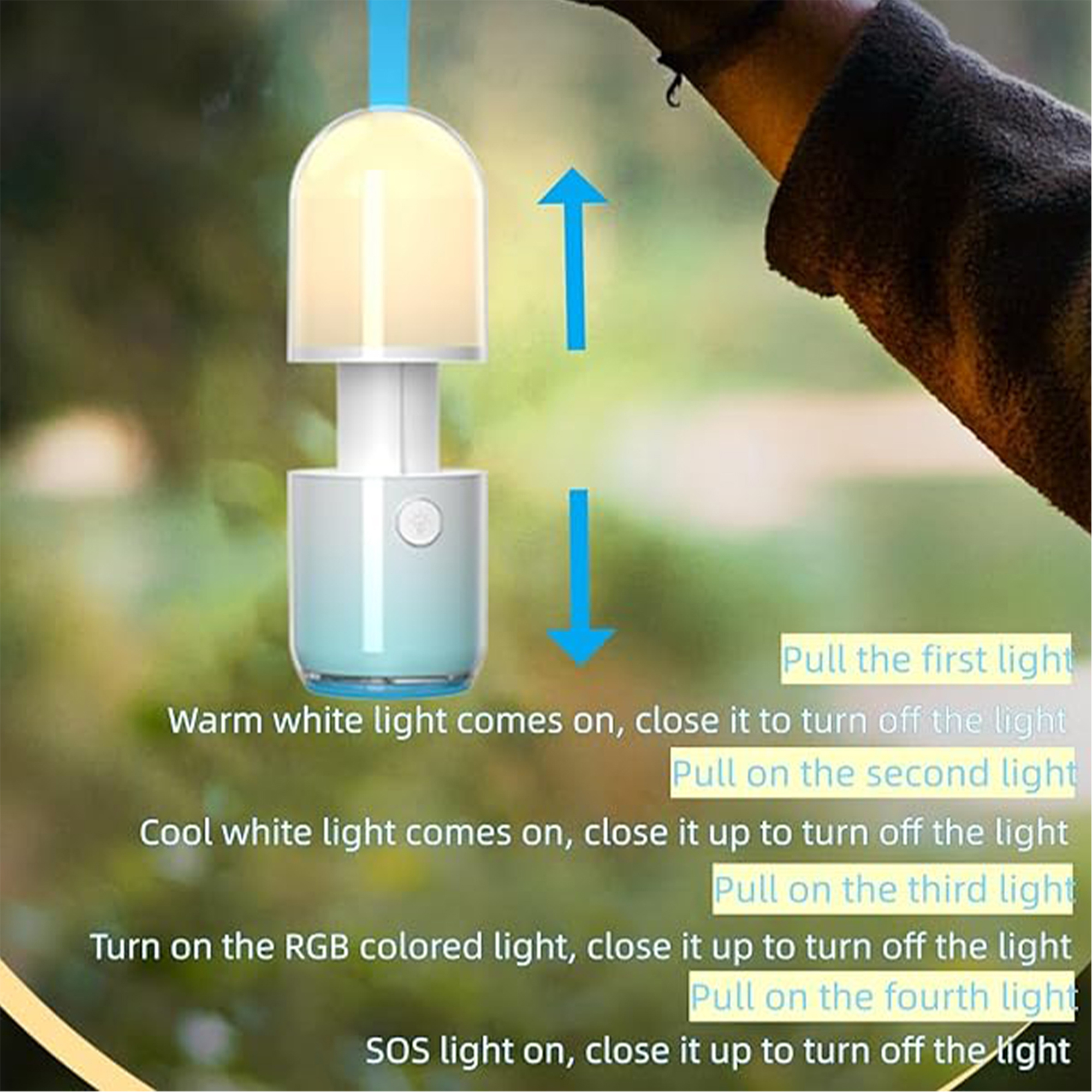 Versatile Camping Lantern with 3 Lighting Modes 2