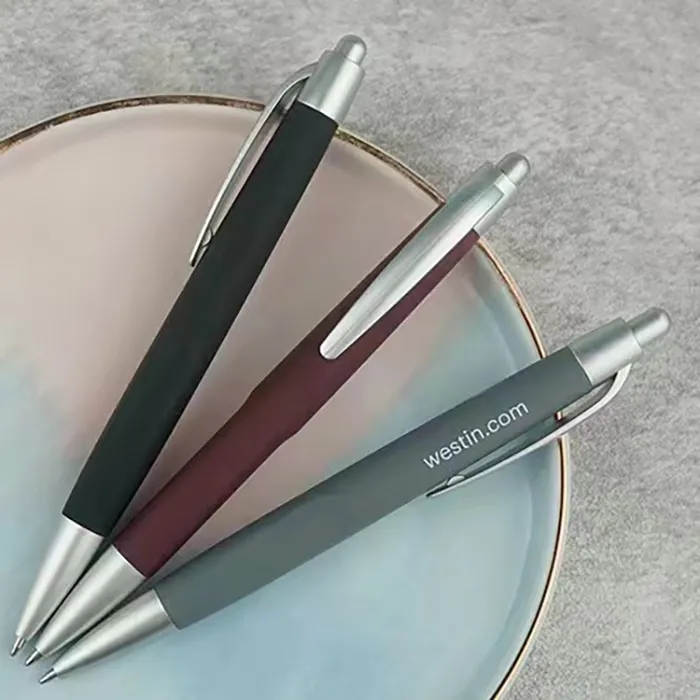 Custom Soft Touch Rubberized Matte Finish Ballpoint Pen 2