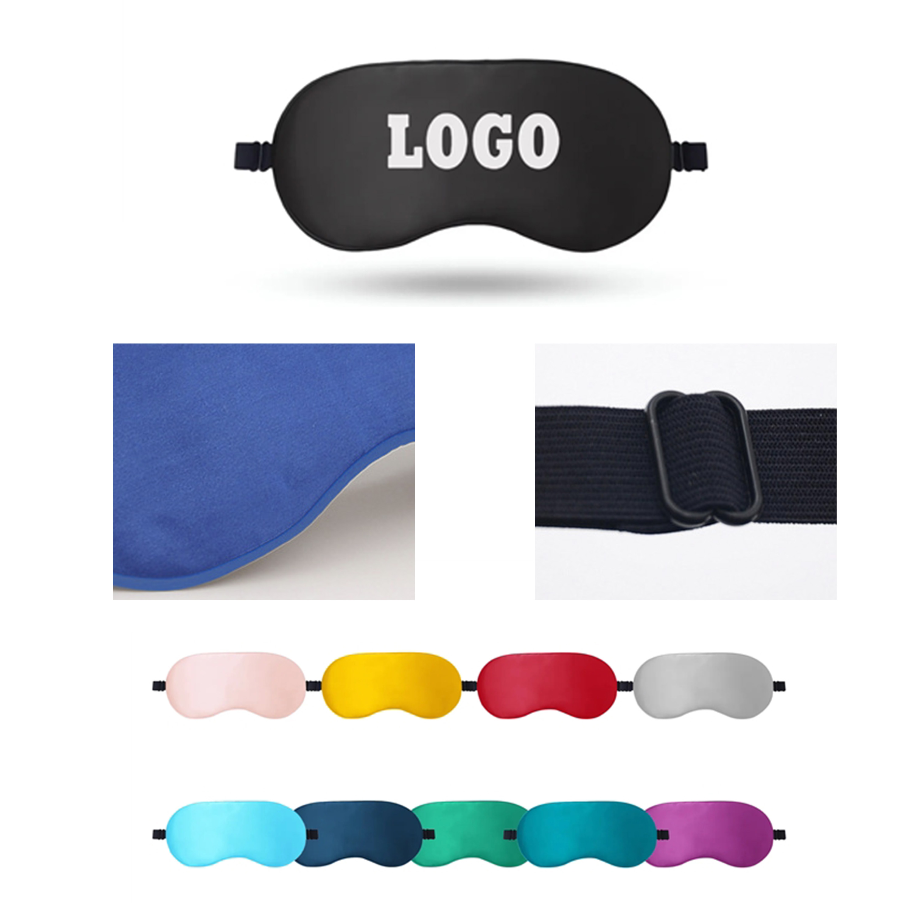 Gentle - on - Skin Soft Elastic Strap Adjustable Sleeping Eye Mask 1