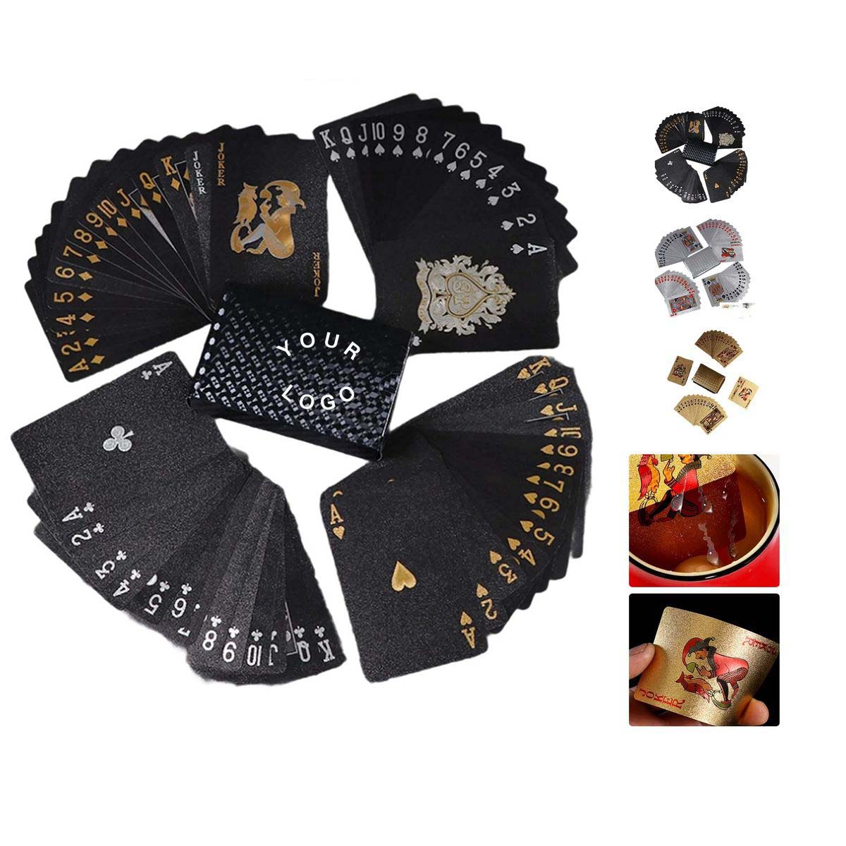 Luxury Gold Poker Cards with Plastic Material 7