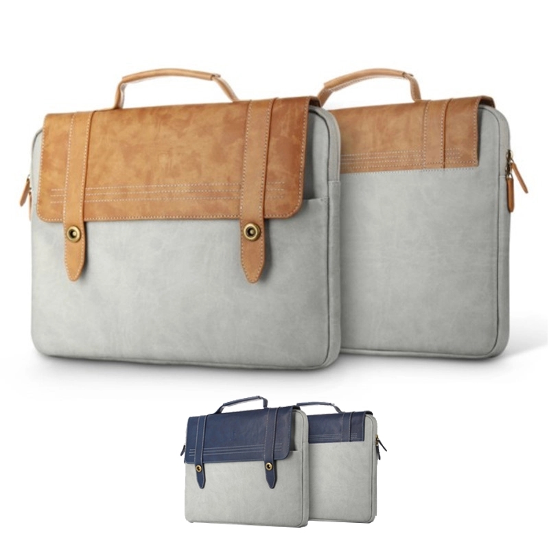 14 Inches Portable Leather Laptop Handbag 1