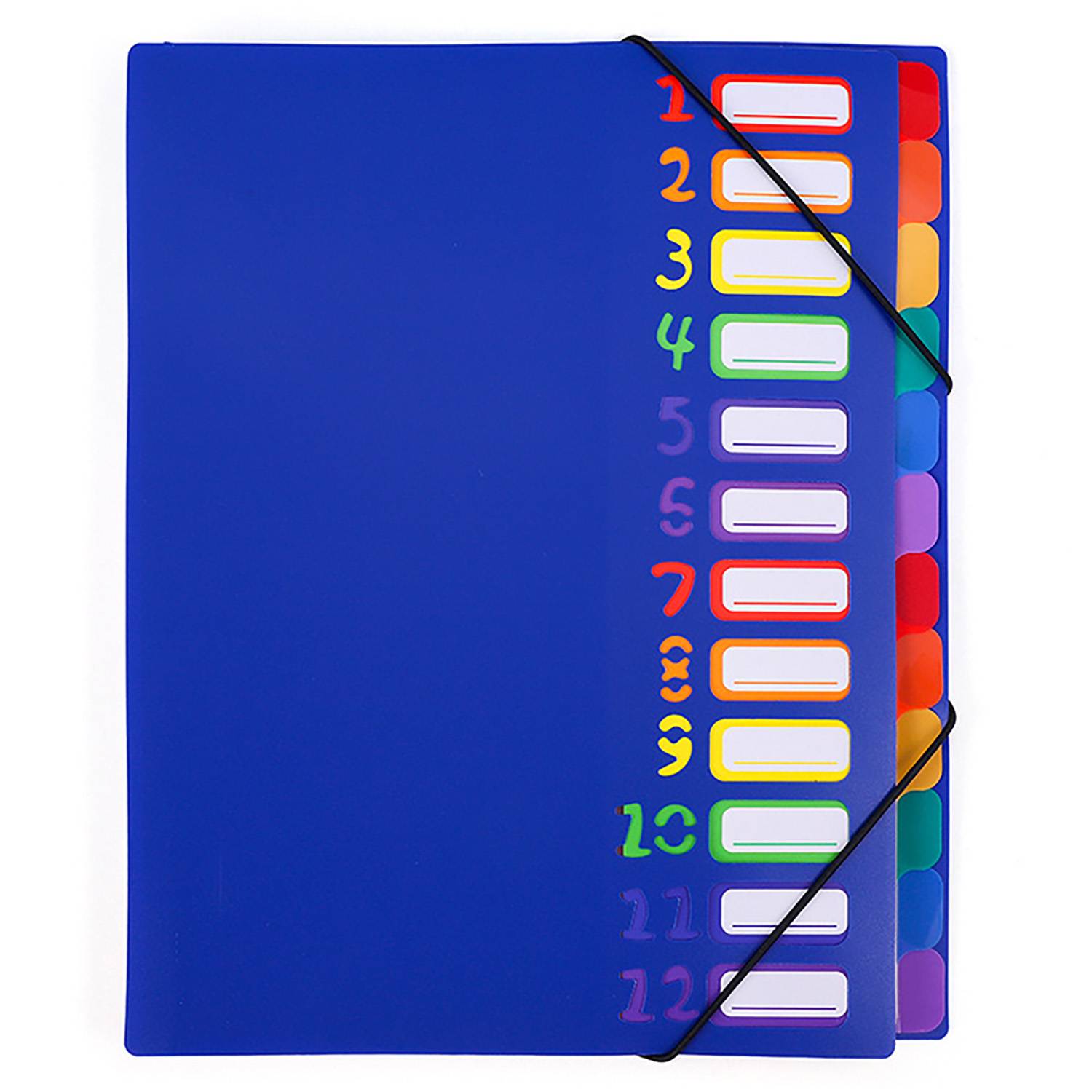 12 Pockets Plastic Expanding File Folder 7