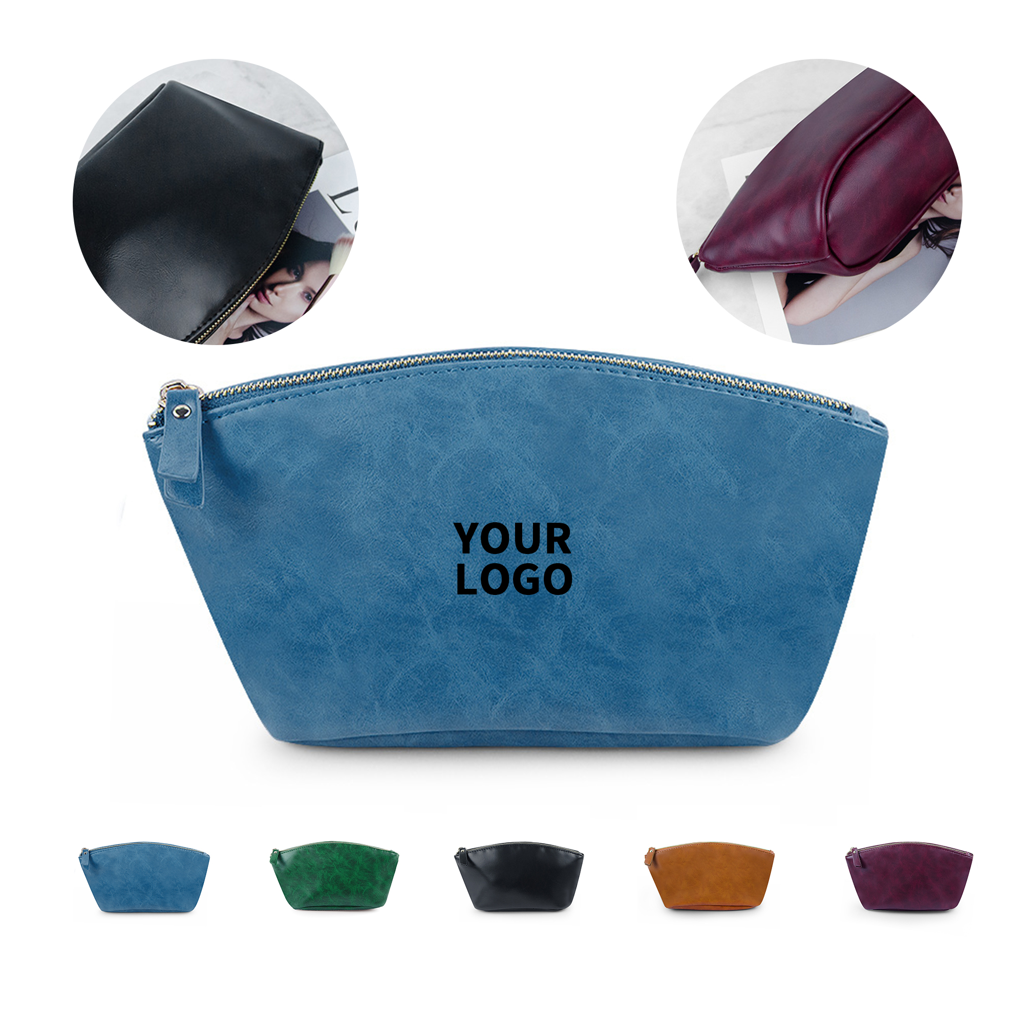PU Cosmetic Organizer With Water Resistant Lining 10.3" x 5.11" 3