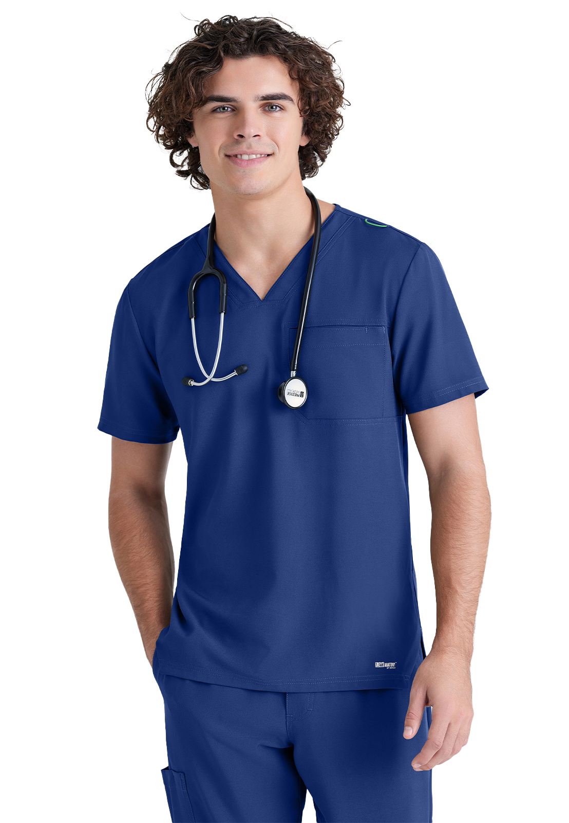 Grey's Anatomy Evolve Stretch - Men's One-Pocket V-Neck Journey Scrub Top 16