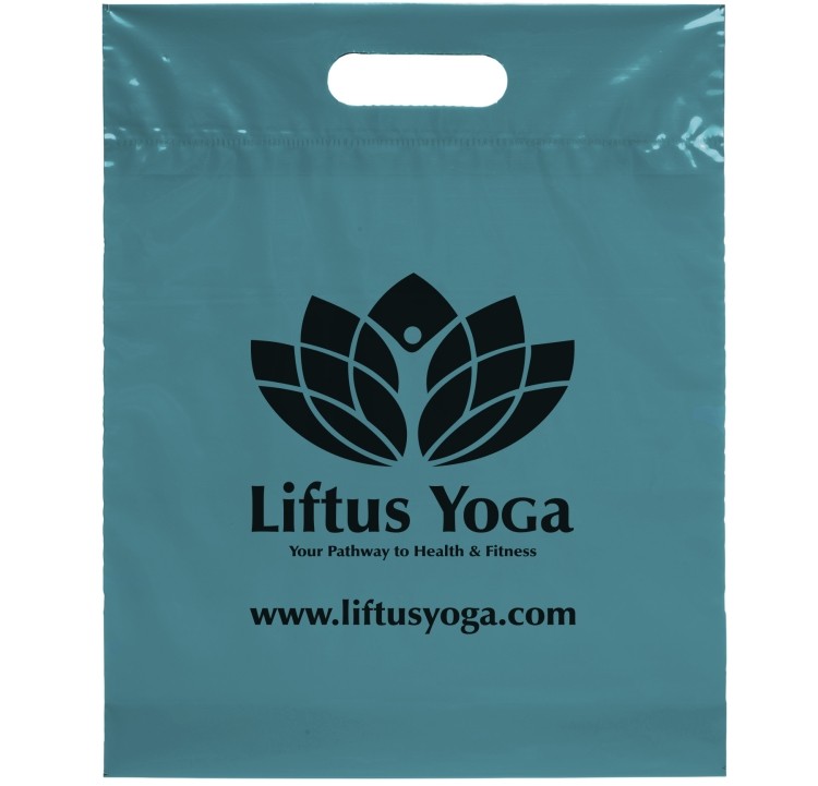 Die Cut Handle Bag - 12W x 15H x 3 - Flexo Ink Print 24
