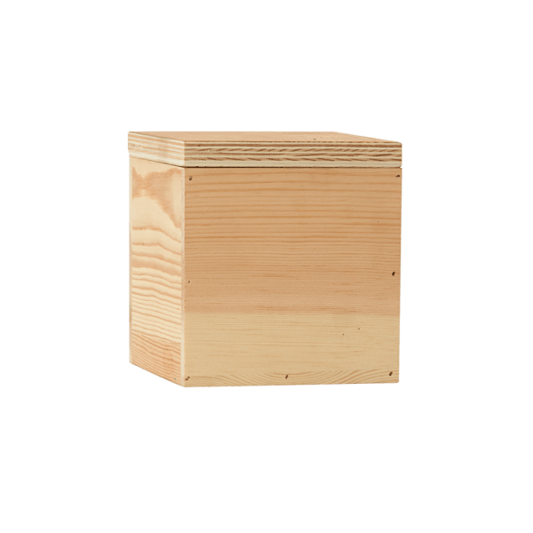 4" x 4" Small Square Wooden Box 4