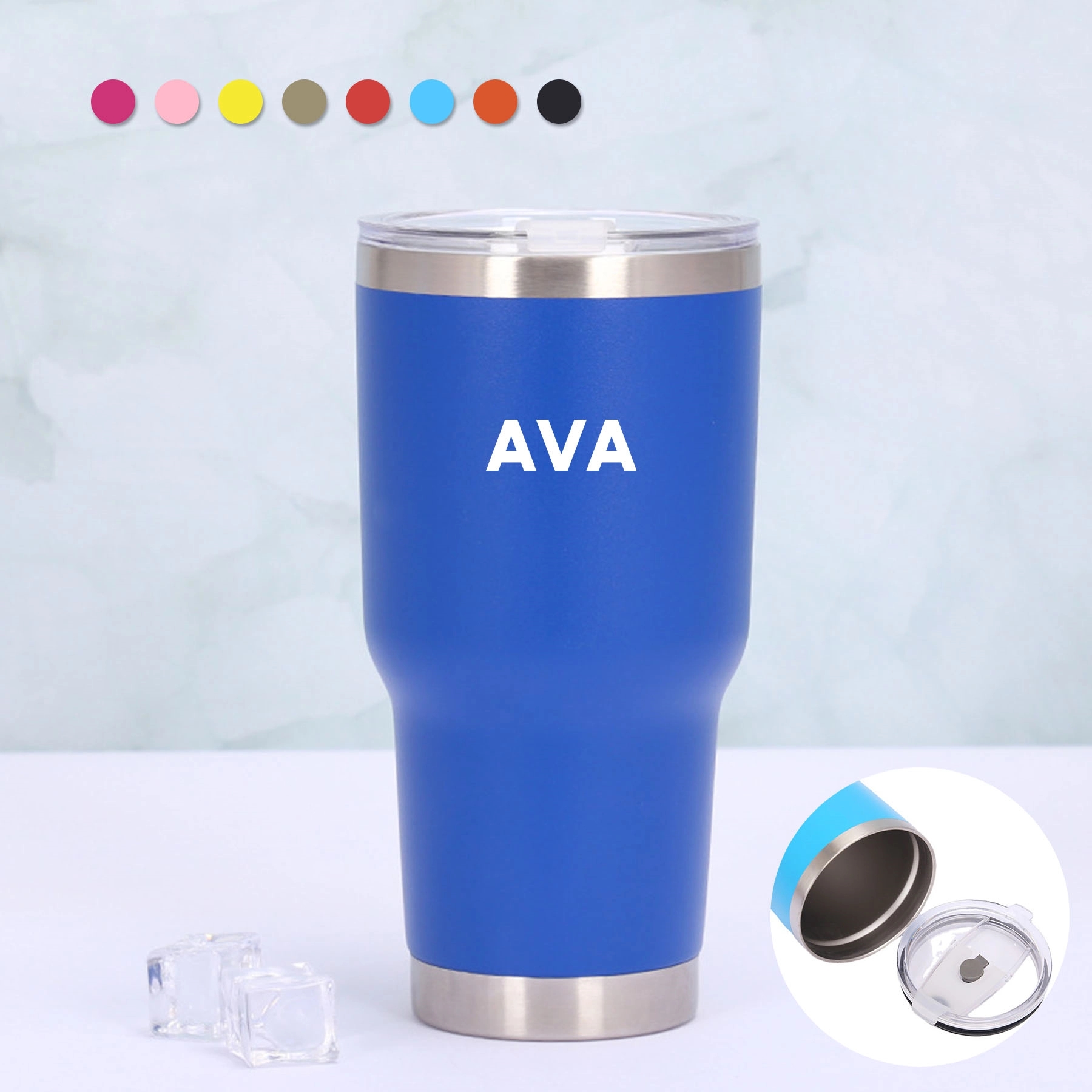 30Oz Stainless Steel Insulated Tumbler, custom water bottle with logo imprint 2