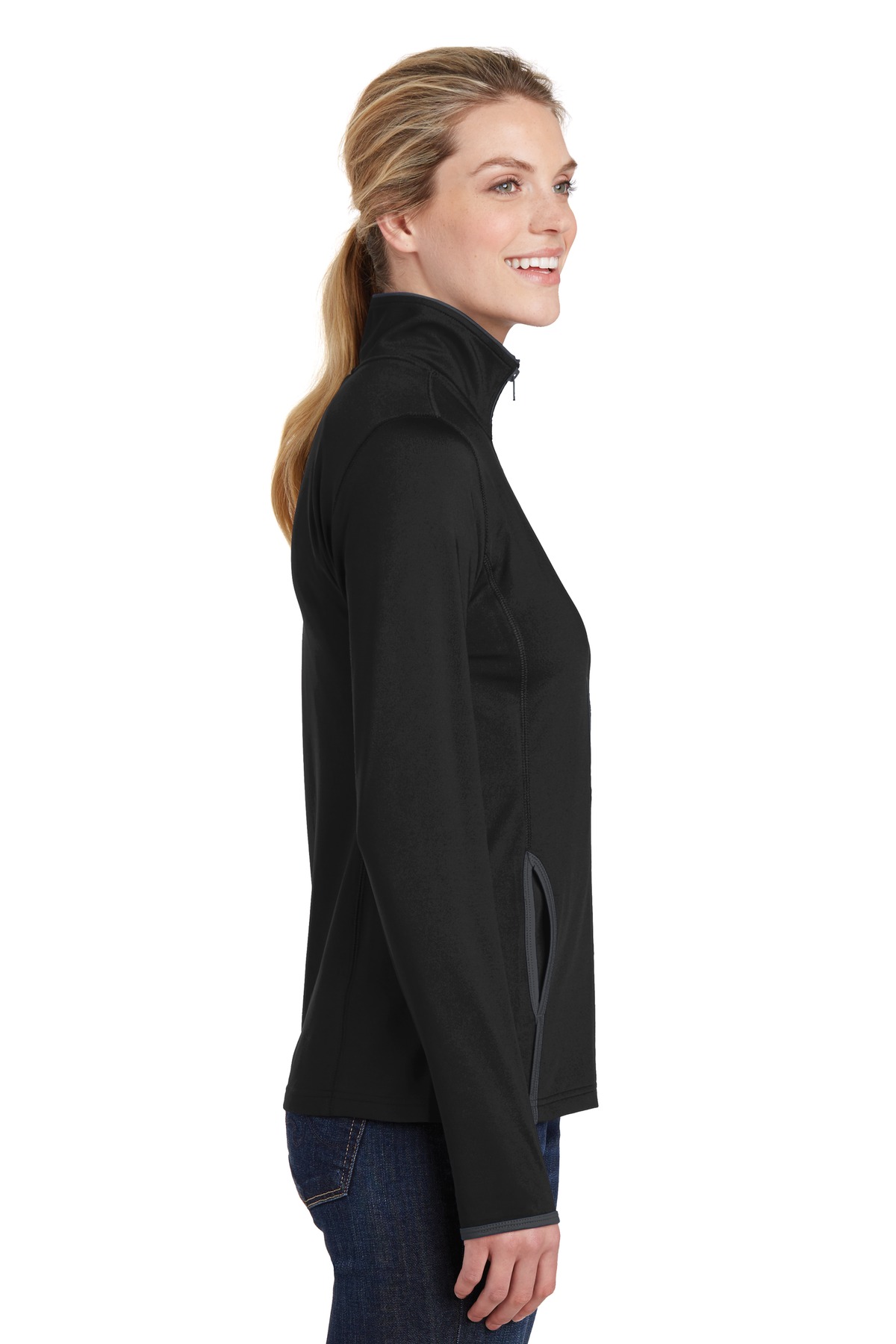 Women's Sport-Wick Stretch Contrast Full-Zip Jacket