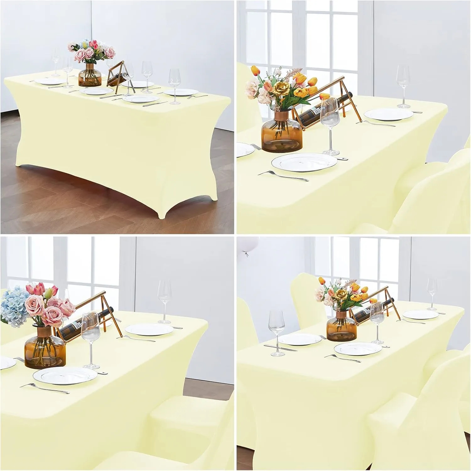 Spandex Tablecloth 6FT Stretch Table Cover 5
