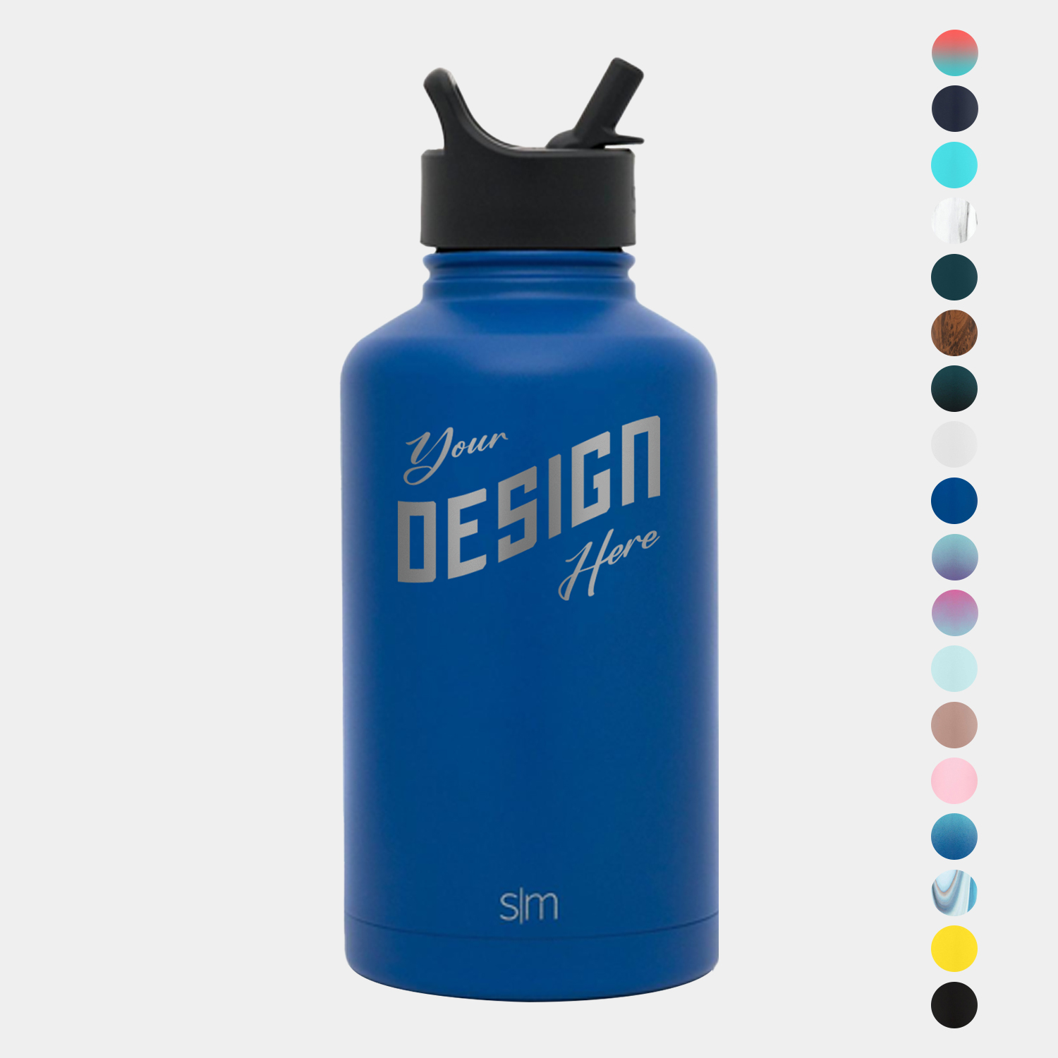 64 oz Simple Modern® Stainless Steel Insulated Water Bottle w/ Straw Lid, custom water bottle with logo imprint 2