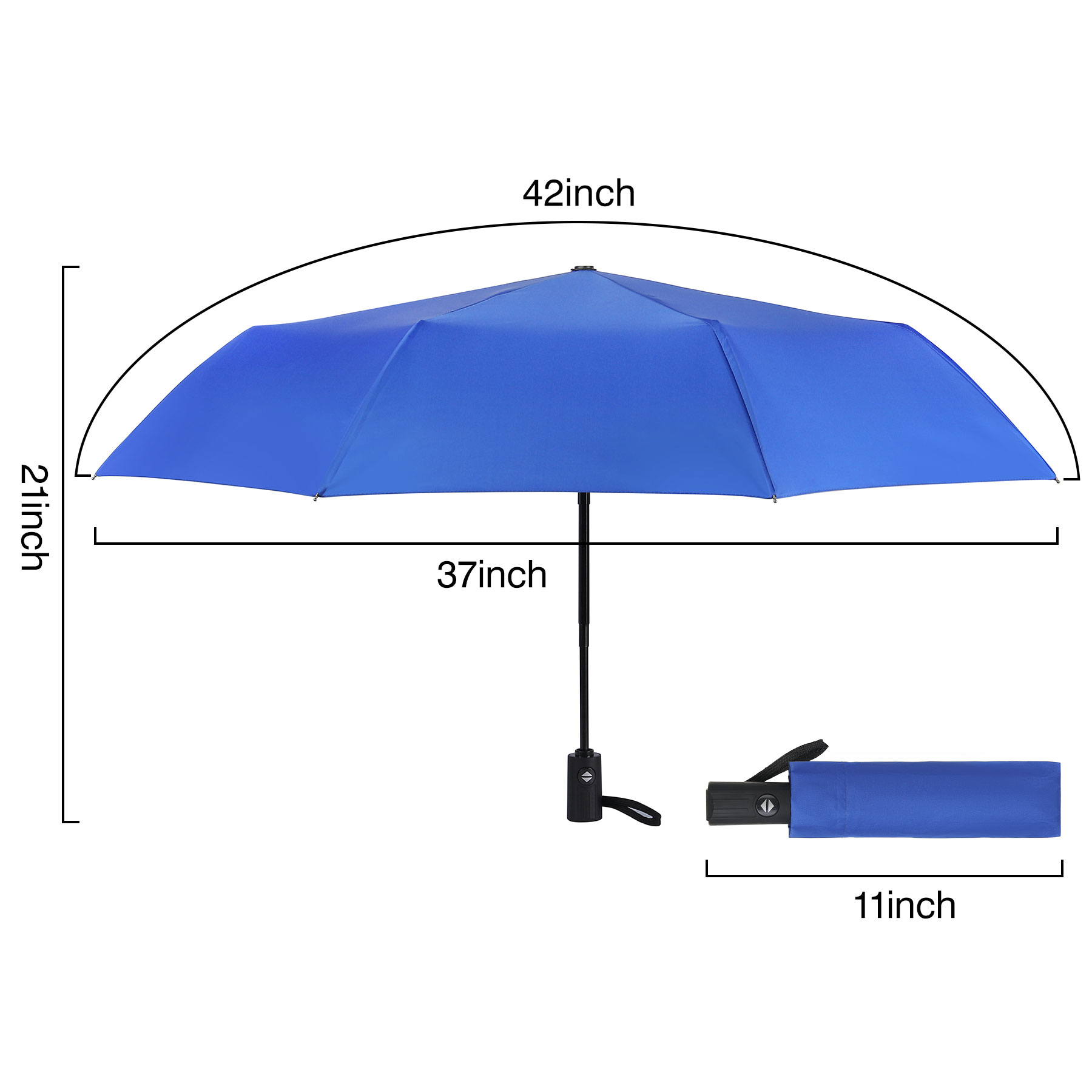 42'' Arc Auto Open+Close Telescopic Folding Umbrella 14
