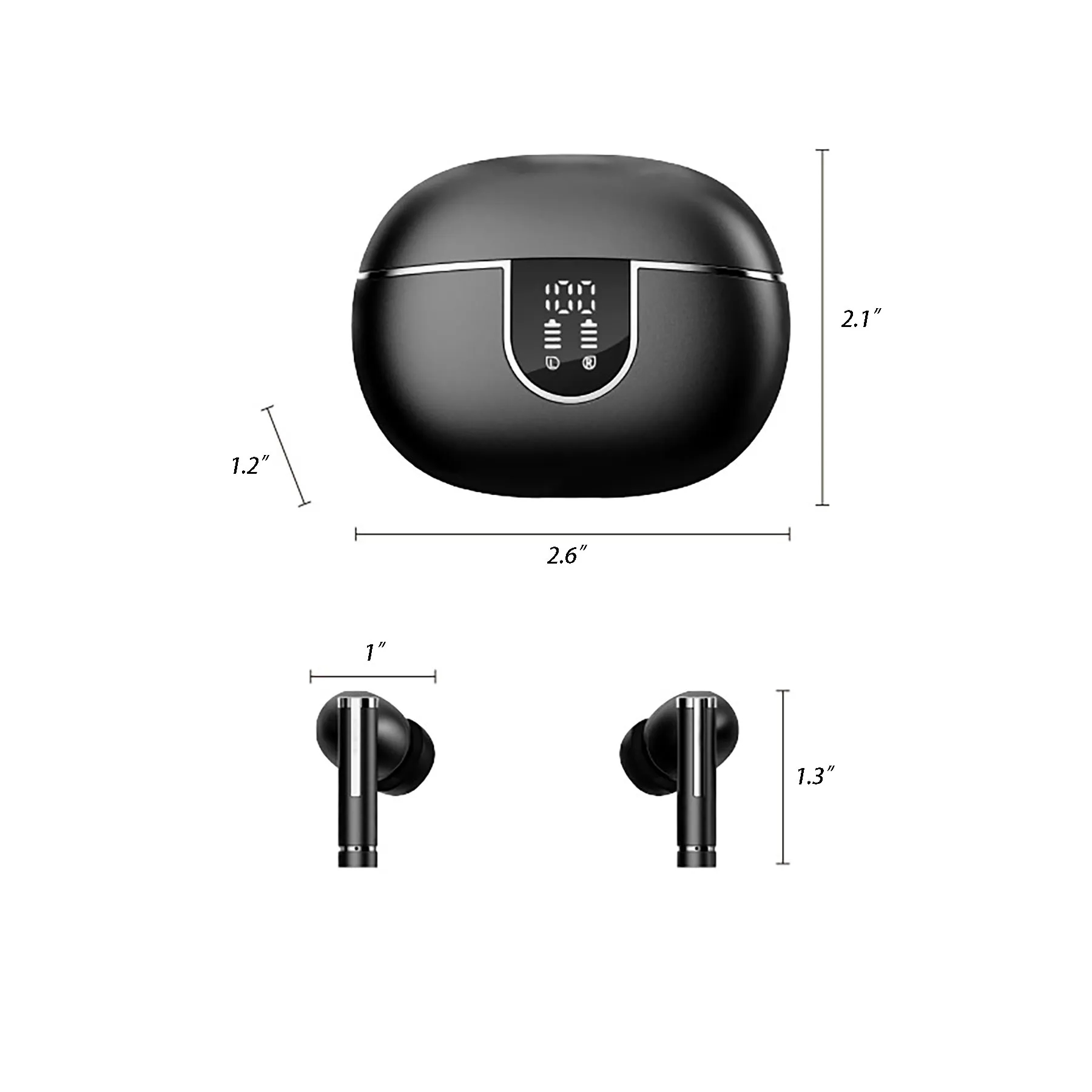 LED Power Display Ear Buds 7