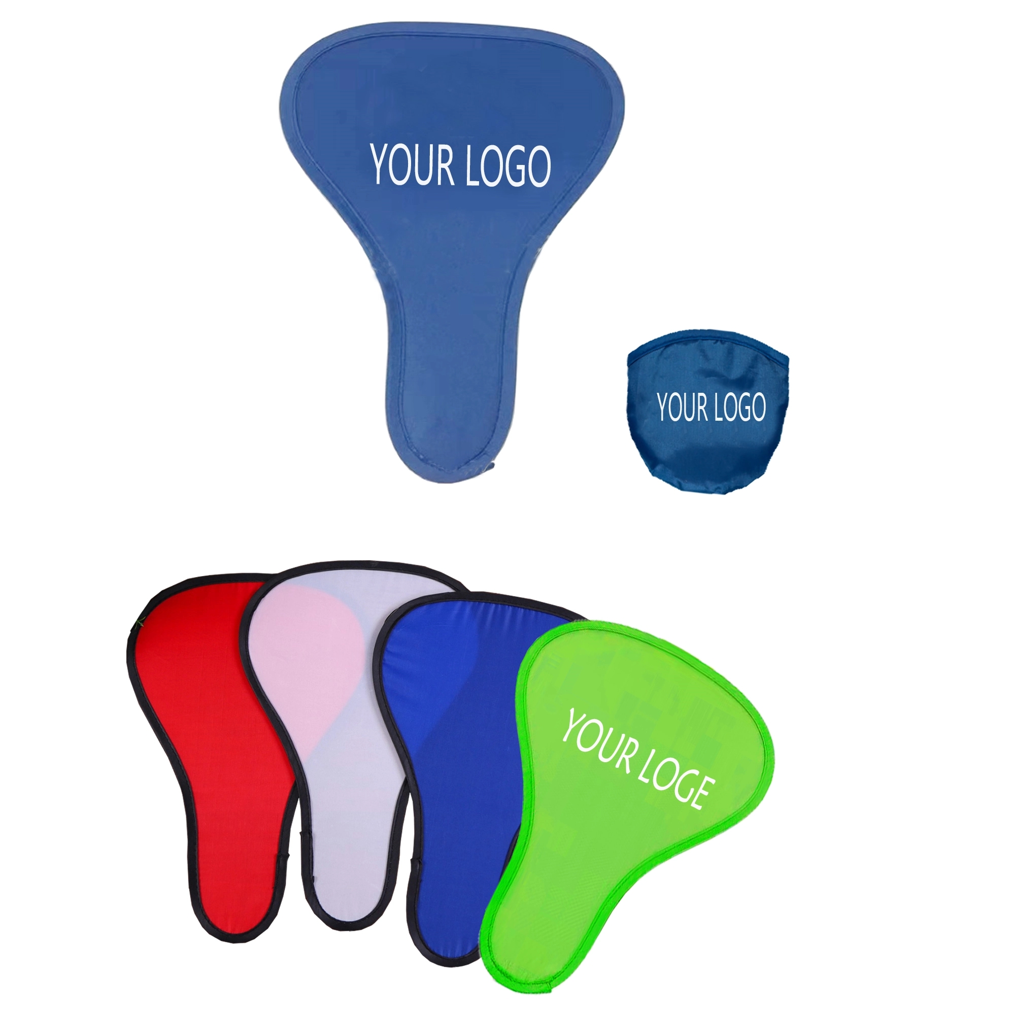 Custom T Shape Foldable Fan With Pouch  MOQ 100PCS 3