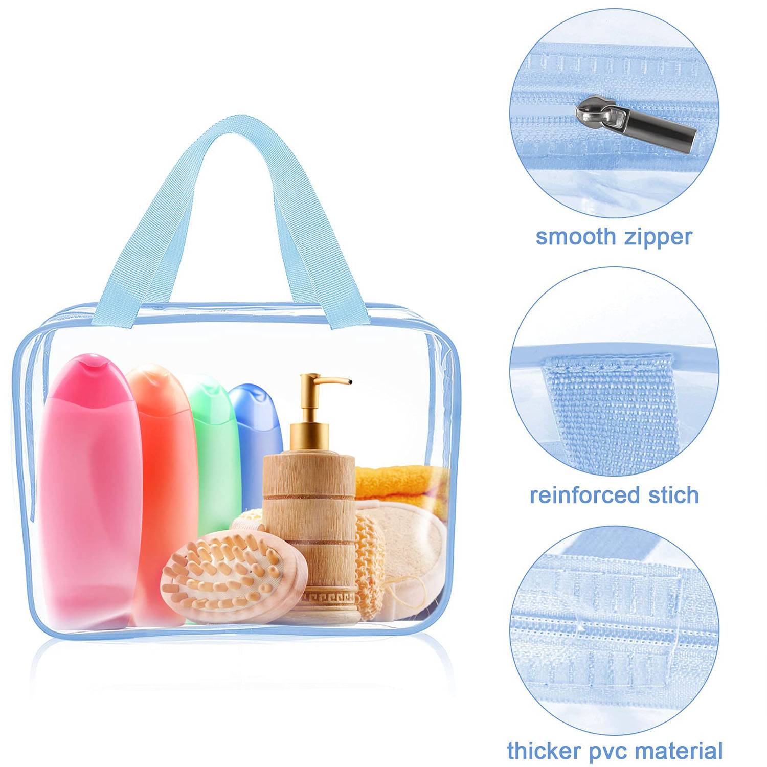 Portable Clear Waterproof Travel PVC Makeup Bag 12