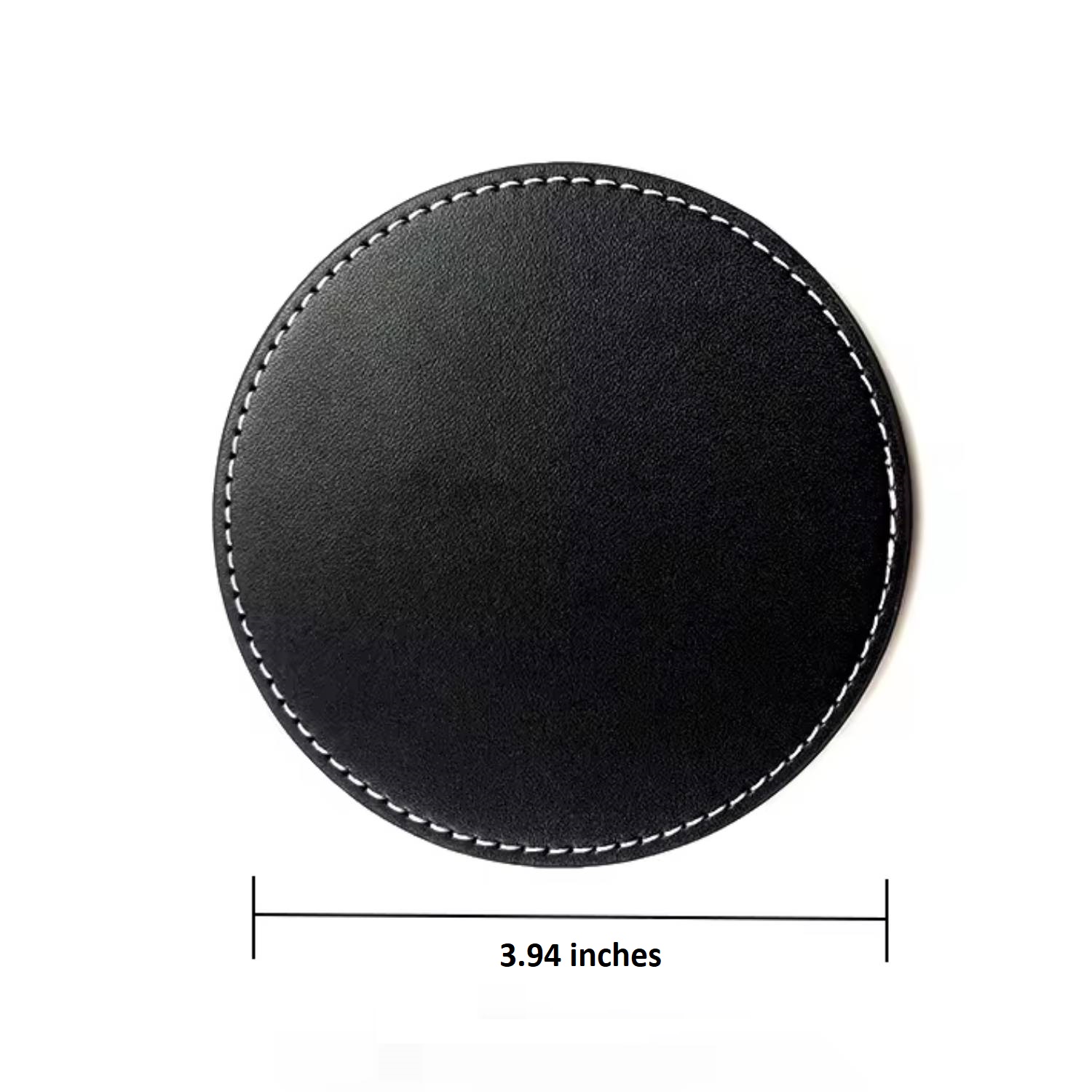 Round Leather Coaster 3