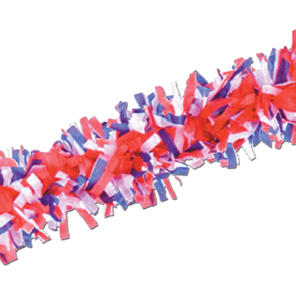 Tissue Festooning - Red White Blue 1