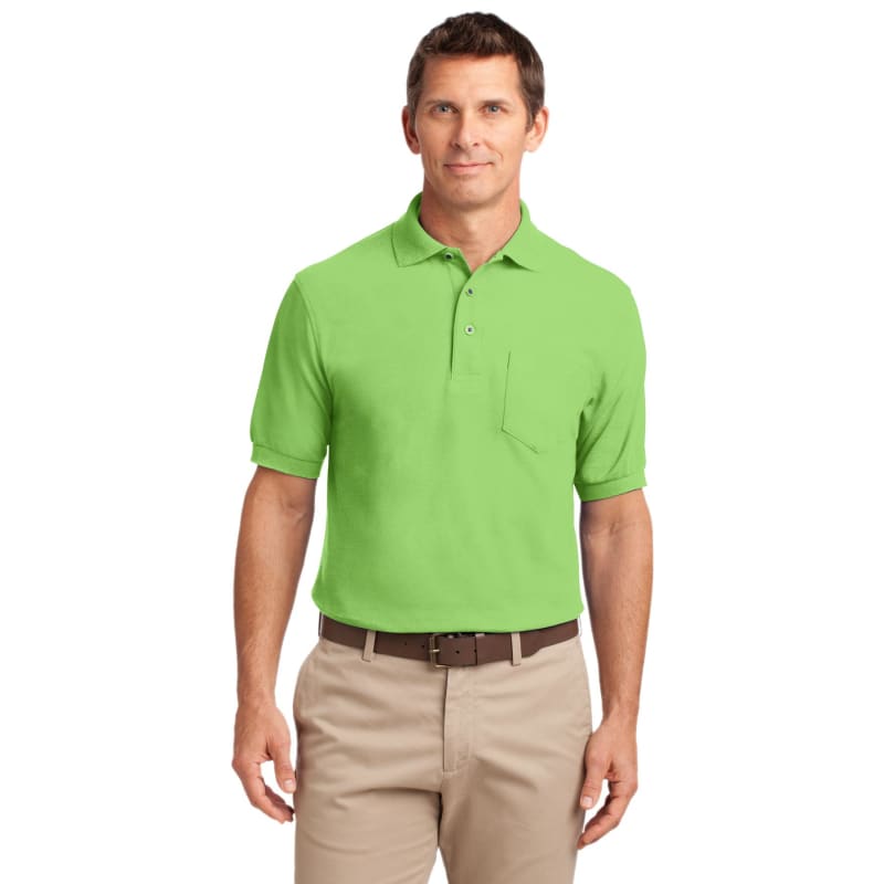 Port Authority Silk Touch Polo With Pocket. 20