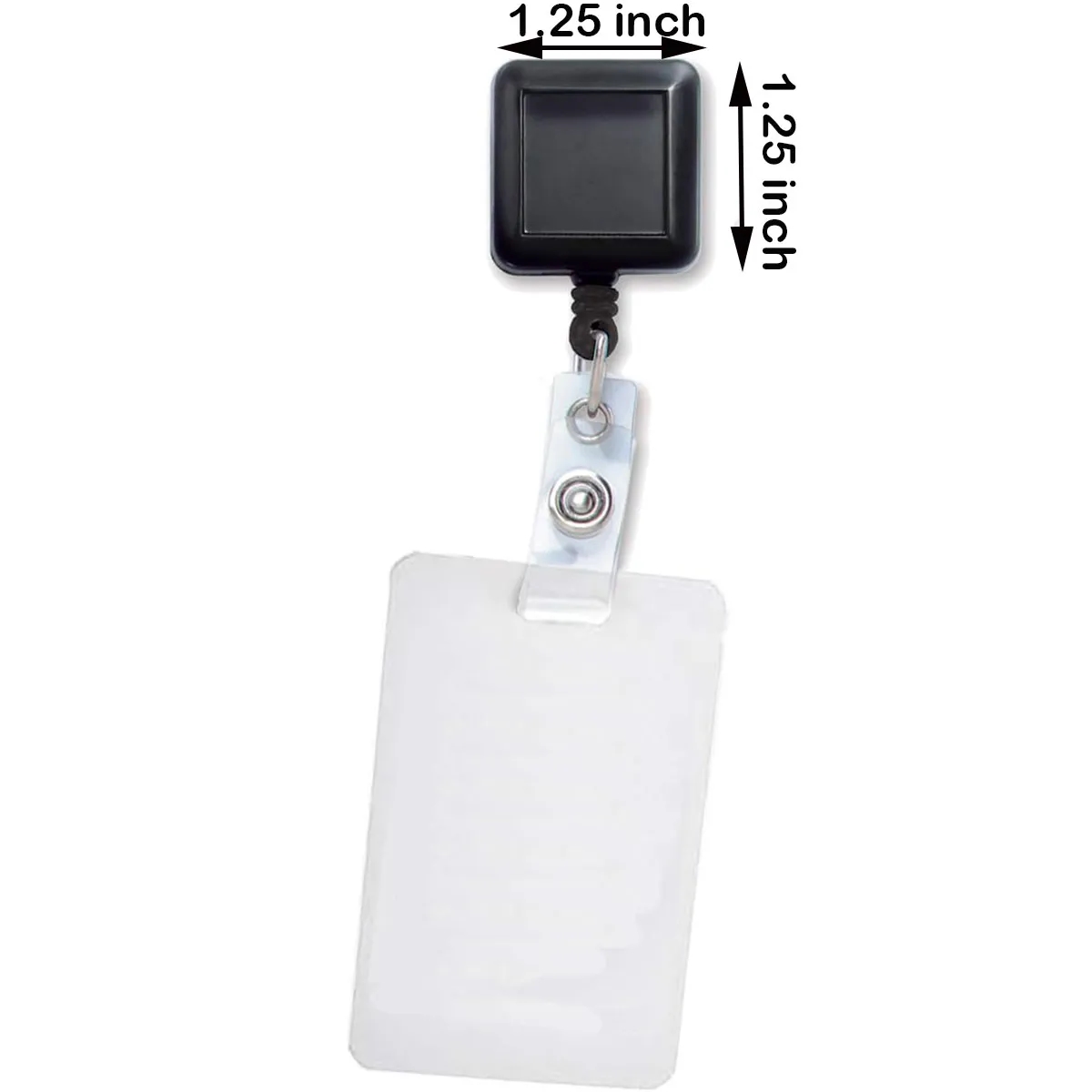 Square Shaped Retractable lanyard  Badge Holder Reel Name Ca 3