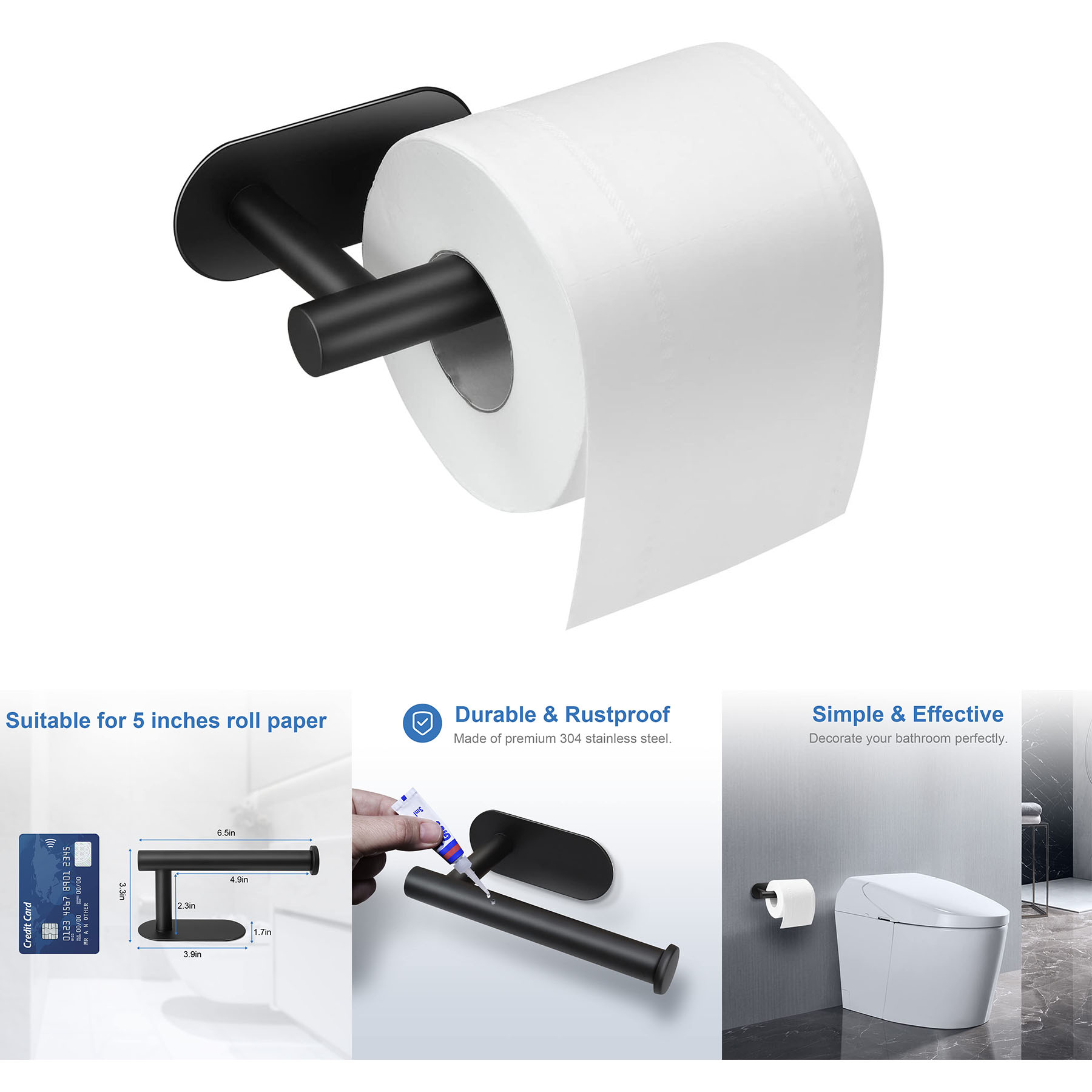 Adhesive Toilet Paper Holder