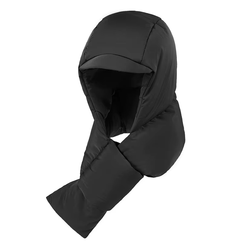Hooded Scarf Windproof Warm Pullover Hat 2