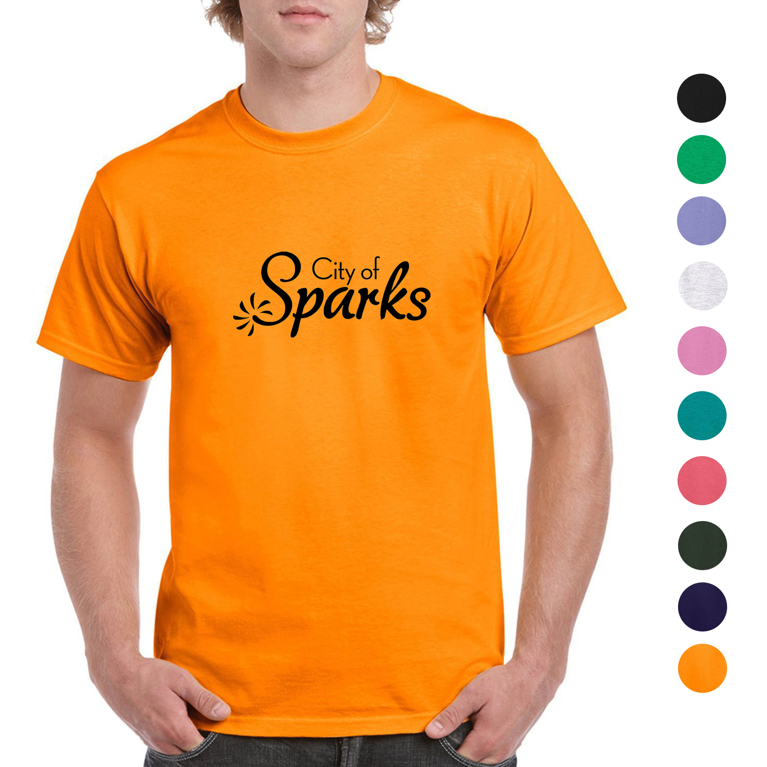 Gildan 5.3 oz 100% Preshrunk Cotton T-shirt w/ Custom Imprint 1