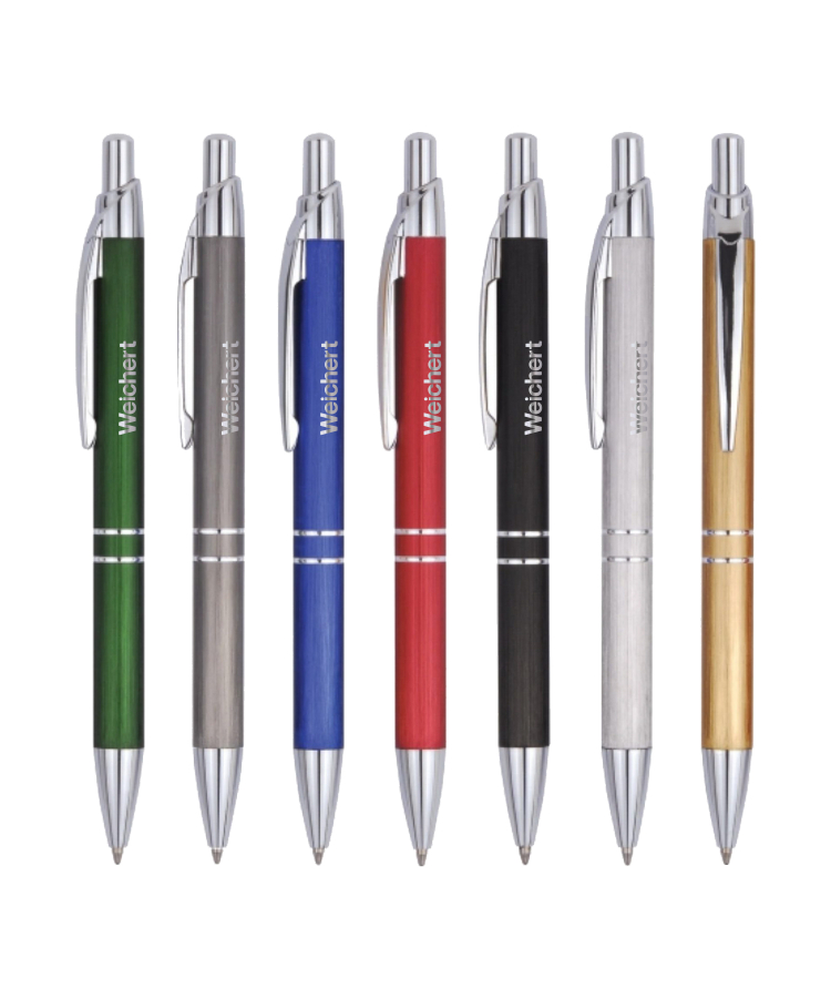 Union Printed - Aluminum Click Ballpoint Pen with Laser Engraved Logo 2