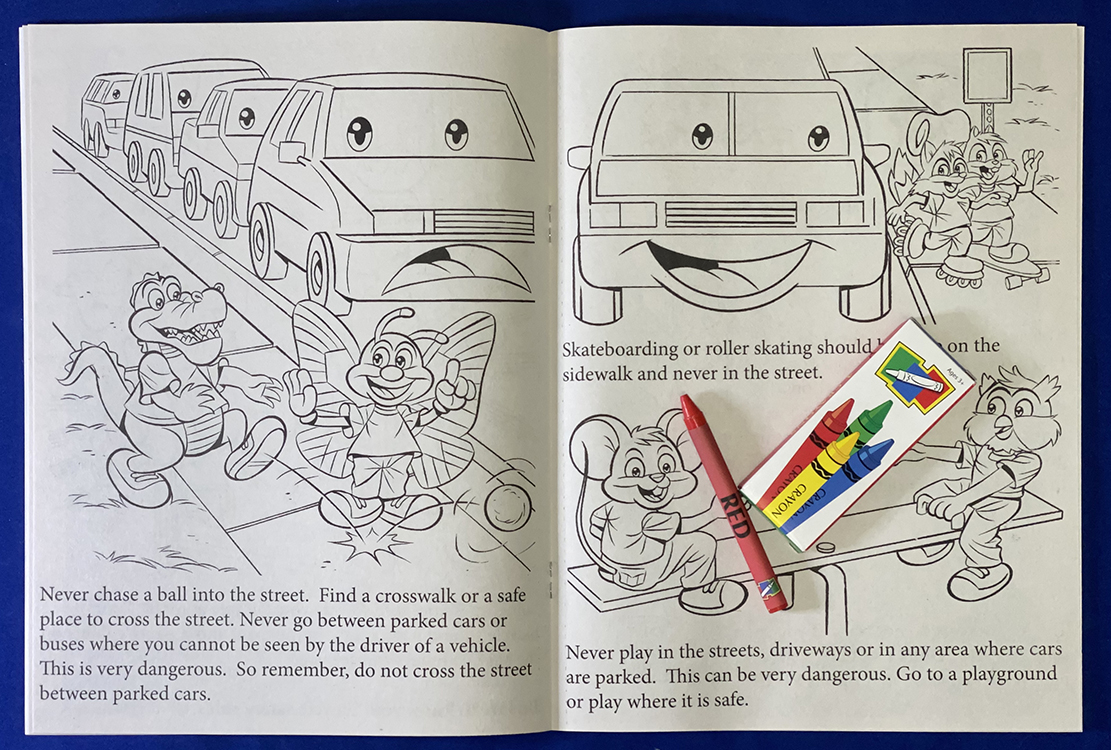 COLORING SET - Traffic Safety Awareness Coloring Book Fun Pack 1