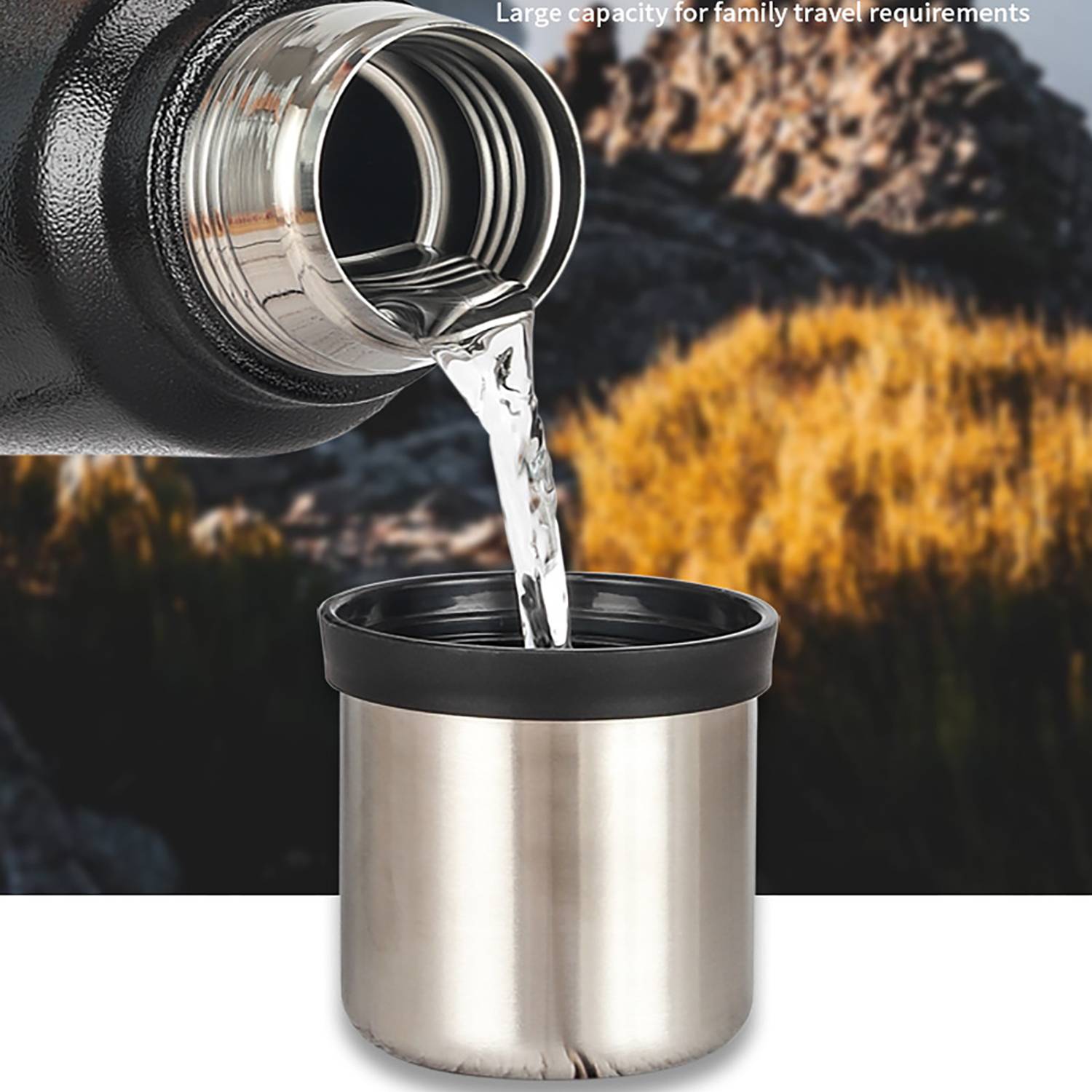 43oz Outdoor portable stainless steel thermos bottle 4