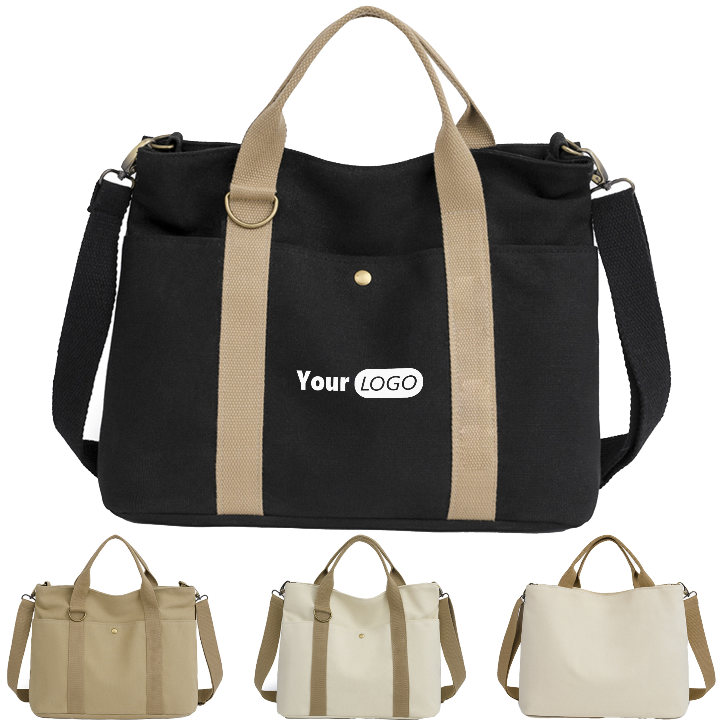 Canvas Large Capacity Simple And Stylish Travel Bag 4