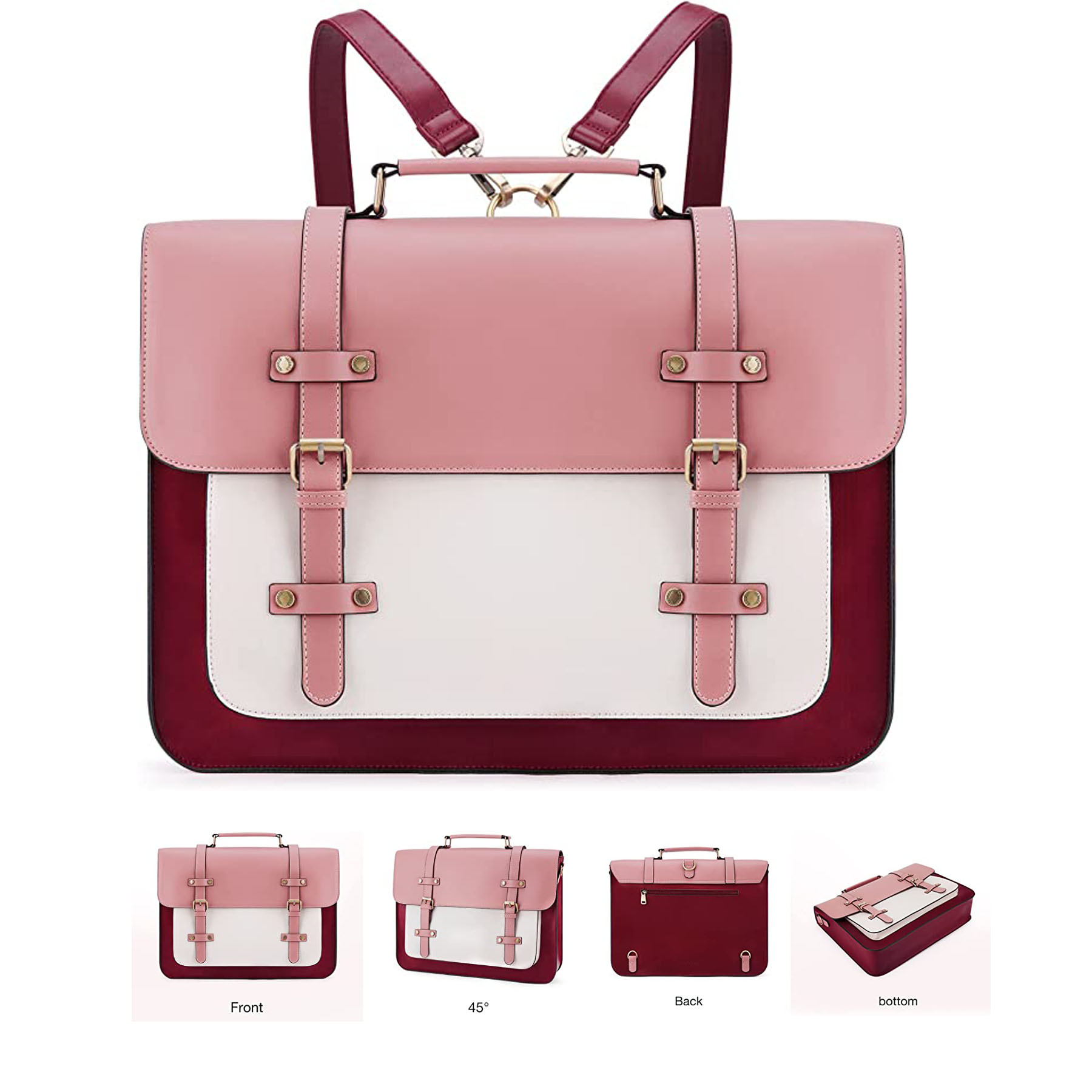 Women Briefcase Backpack 15.6 inch Laptop Work Bag