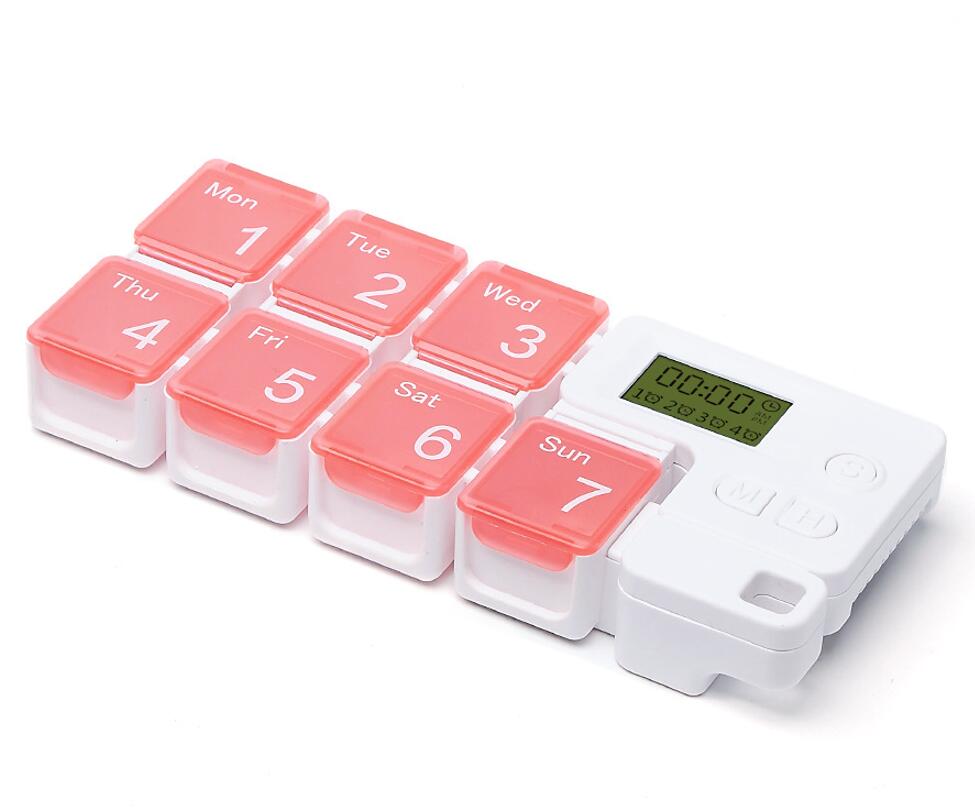 7 Day Am Pm Pill Organizer With Reminder Alarm 3