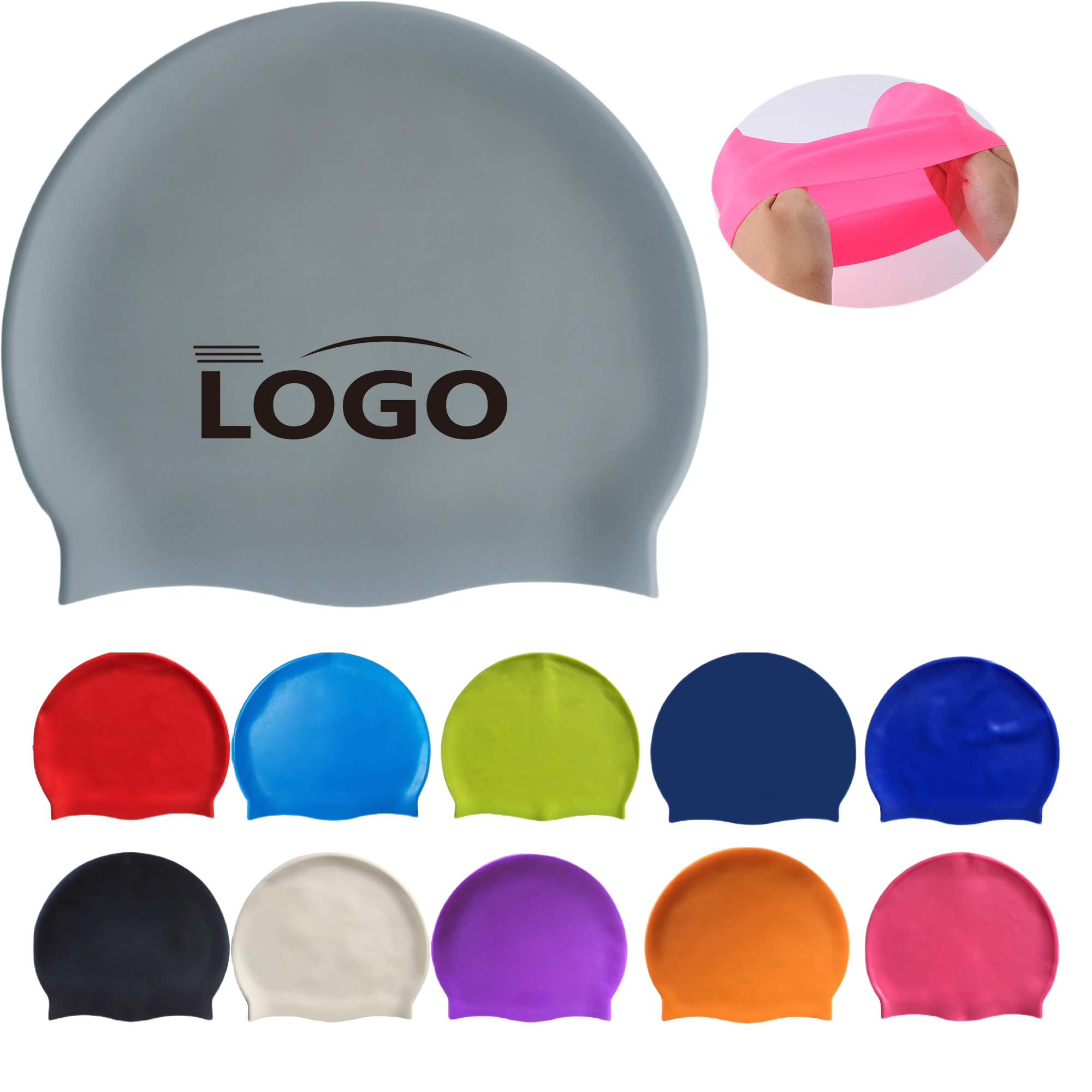 Portable Silicone Swimming Cap MOQ50 2