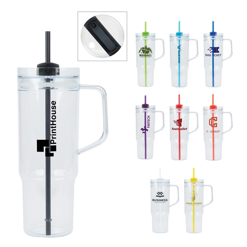 Oliver 40 oz. Clear AS Travel Mug