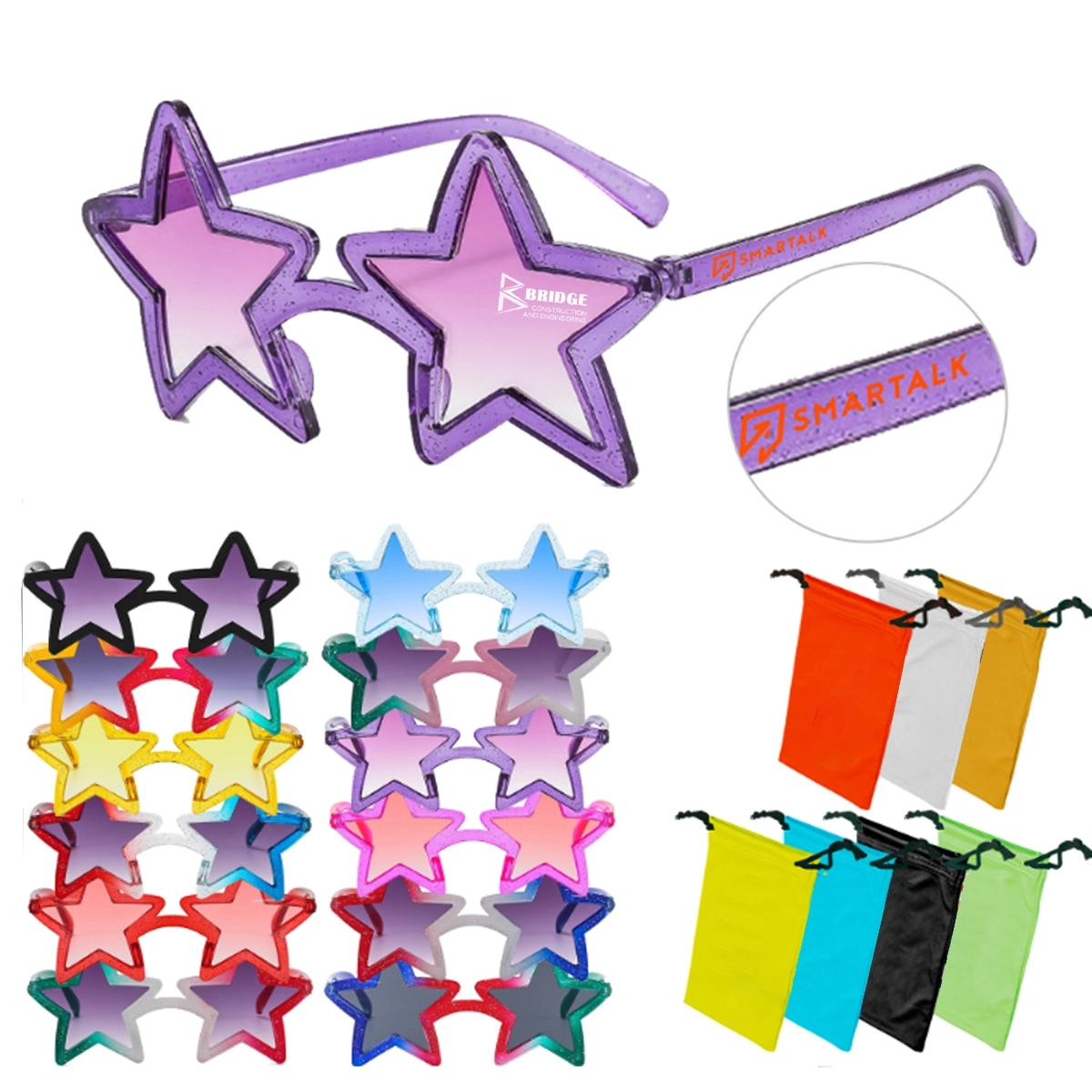 Custom High Quality Unique Kids Stars Sunglasses 2