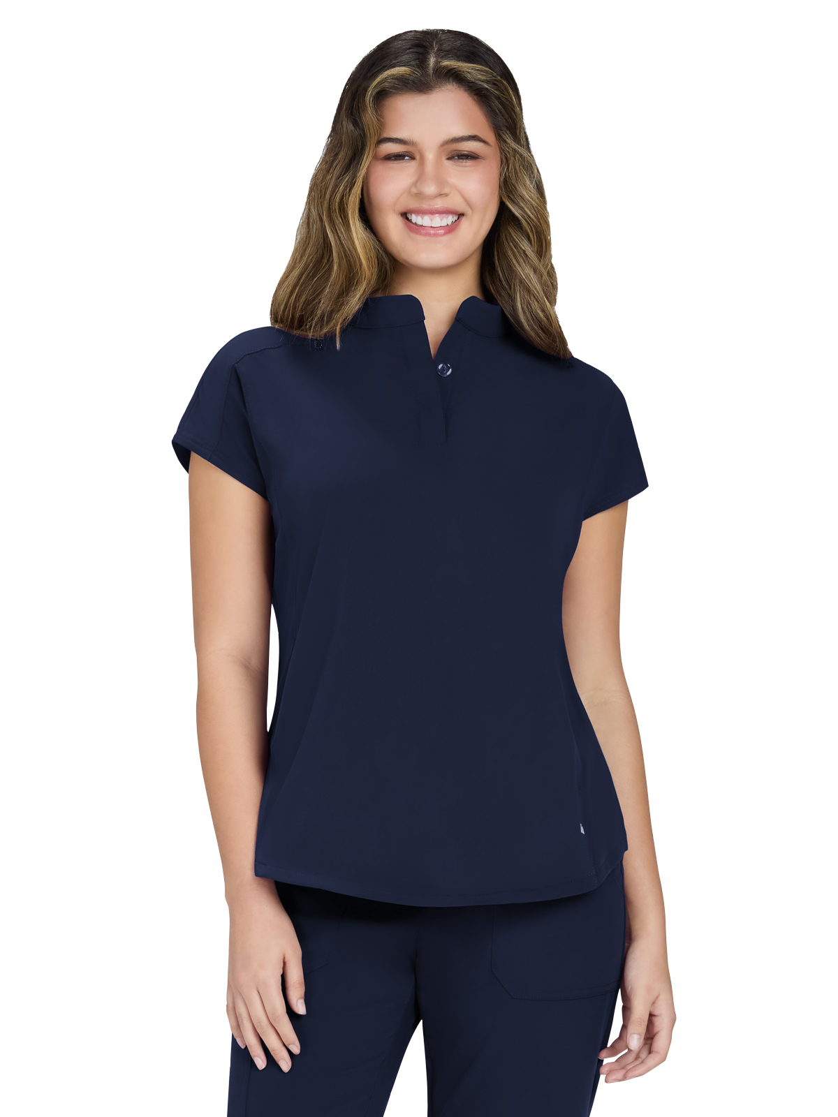 koi - Next Gen - Womens Two-Pocket Button Closure Scrub Top 12
