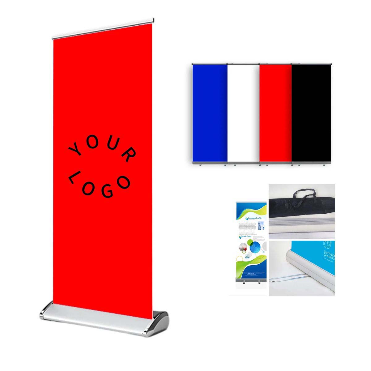 Trade Show Retractable Banner Stand with Carry Case 6