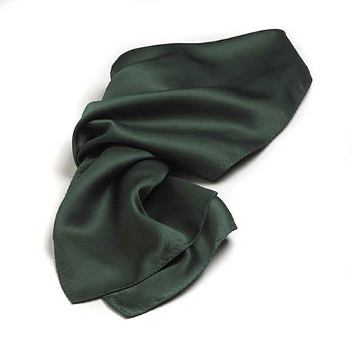 Hunter Green Polyester Satin Scarf - 30"x30 2