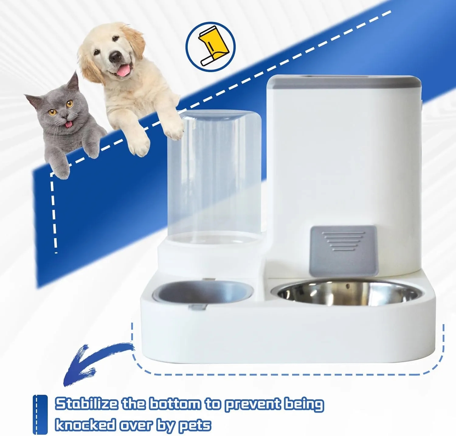 2 in 1Automatic Cat Food and Water Dispenser Set 6