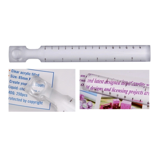 6" long ruler with magnifier 2