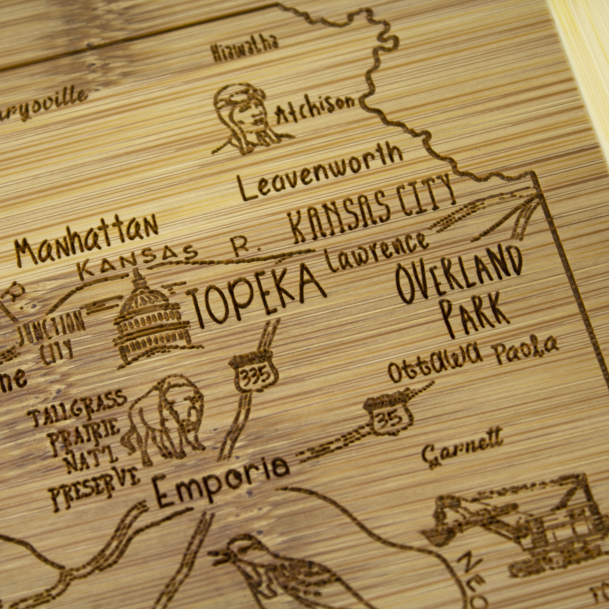 A Slice of Life Kansas Serving & Cutting Board 3