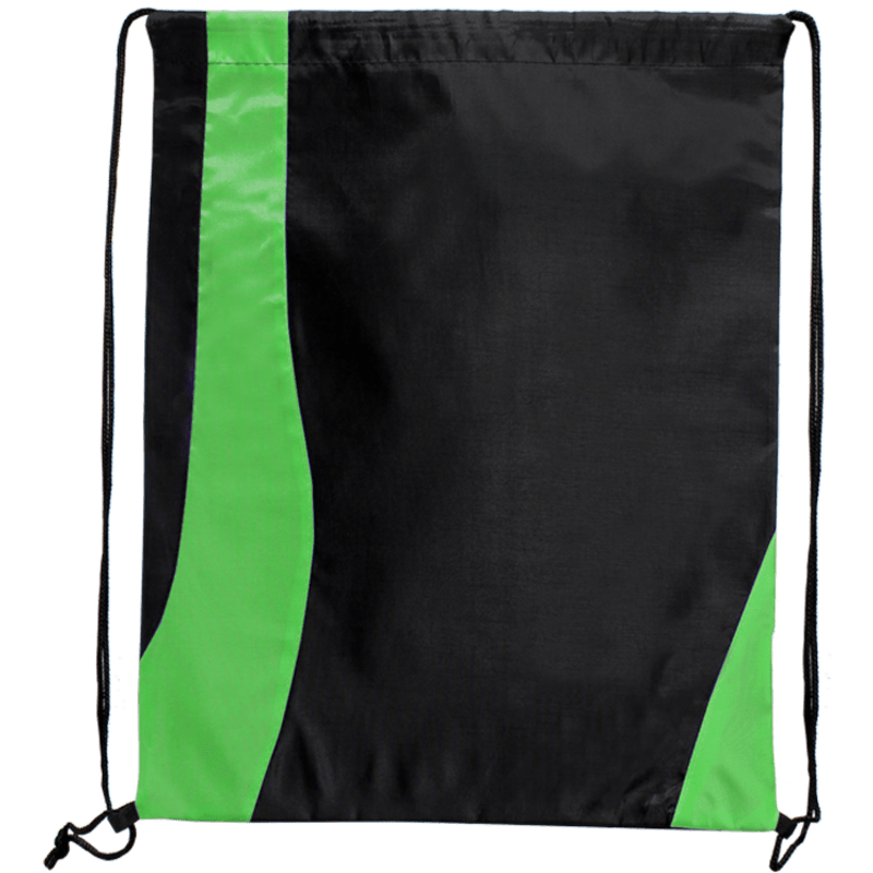 Two Tone Wavy Drawstring Tote Bags 3