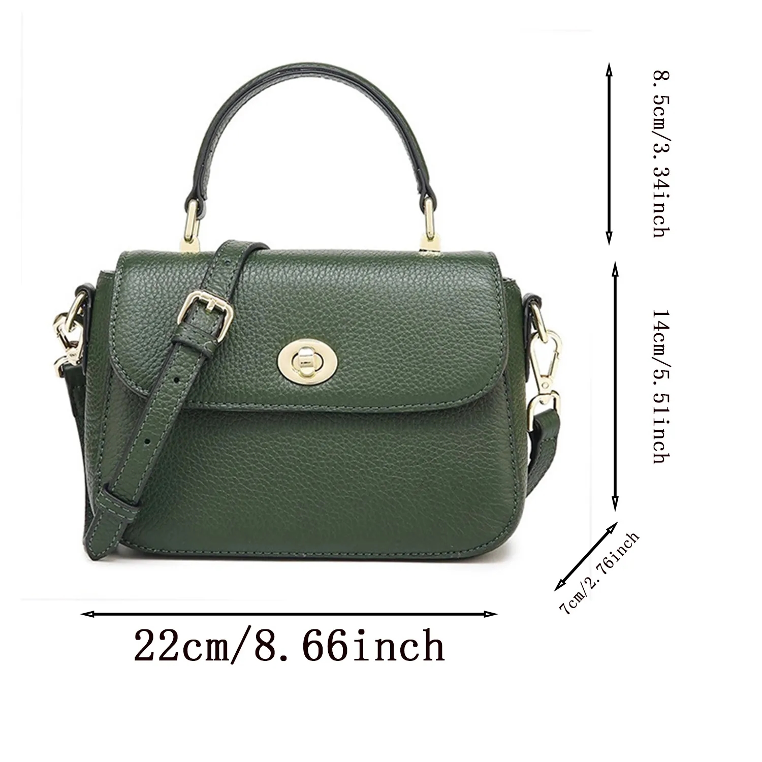 Genuine Leather Small Square Bag 6