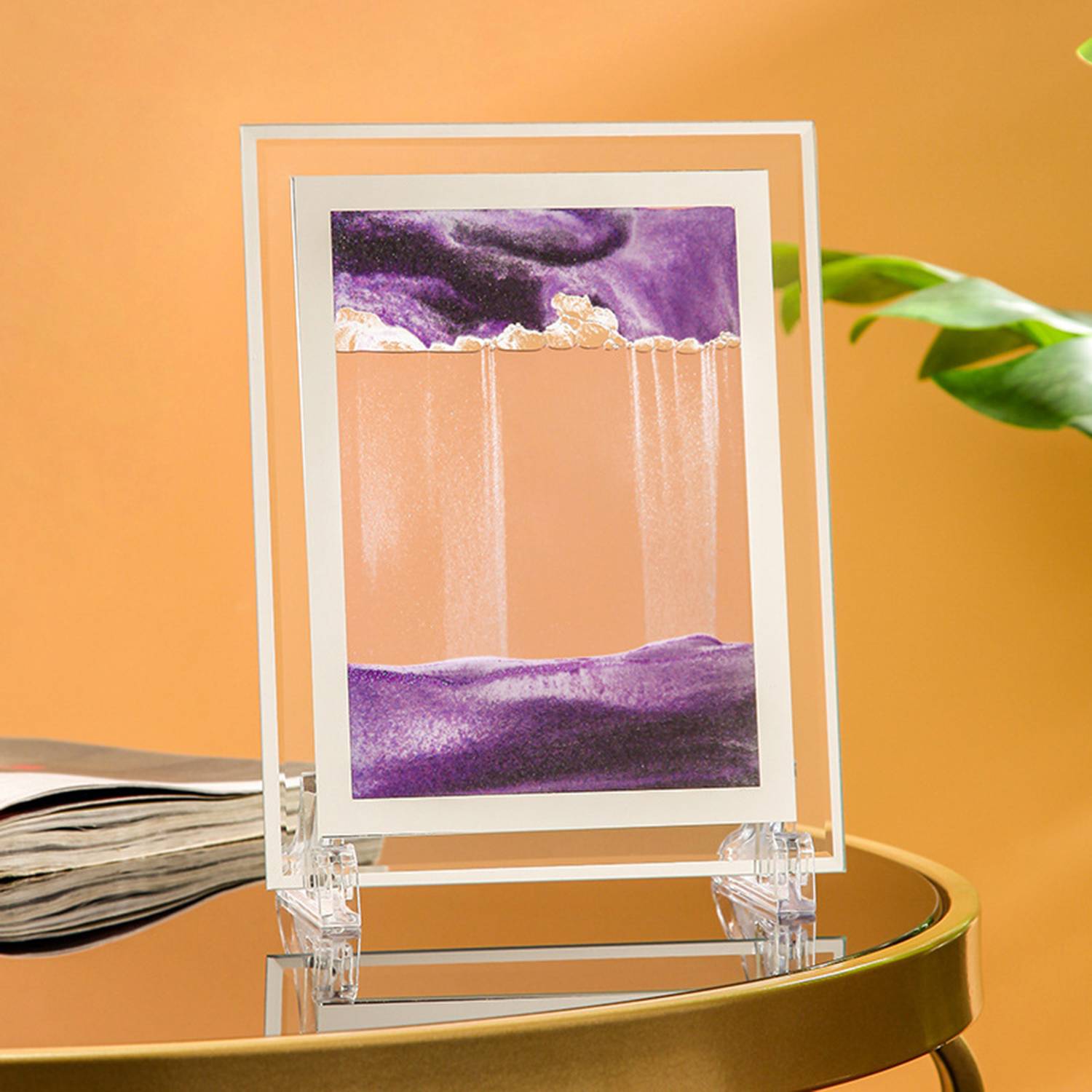 3D Mirror Edge Square Quicksand Painting Ornament 5