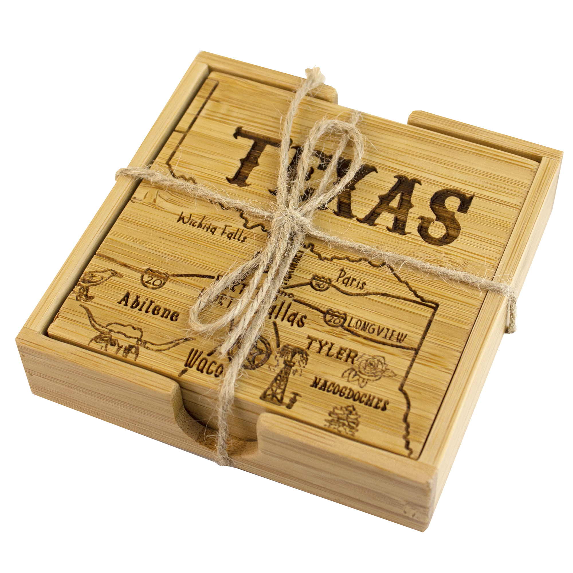 Texas Puzzle Coaster Set 6