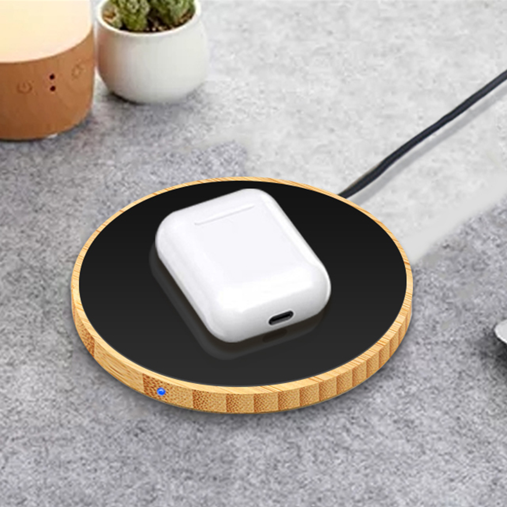 Evanston Bamboo Light Up Wireless Charger 15W 6